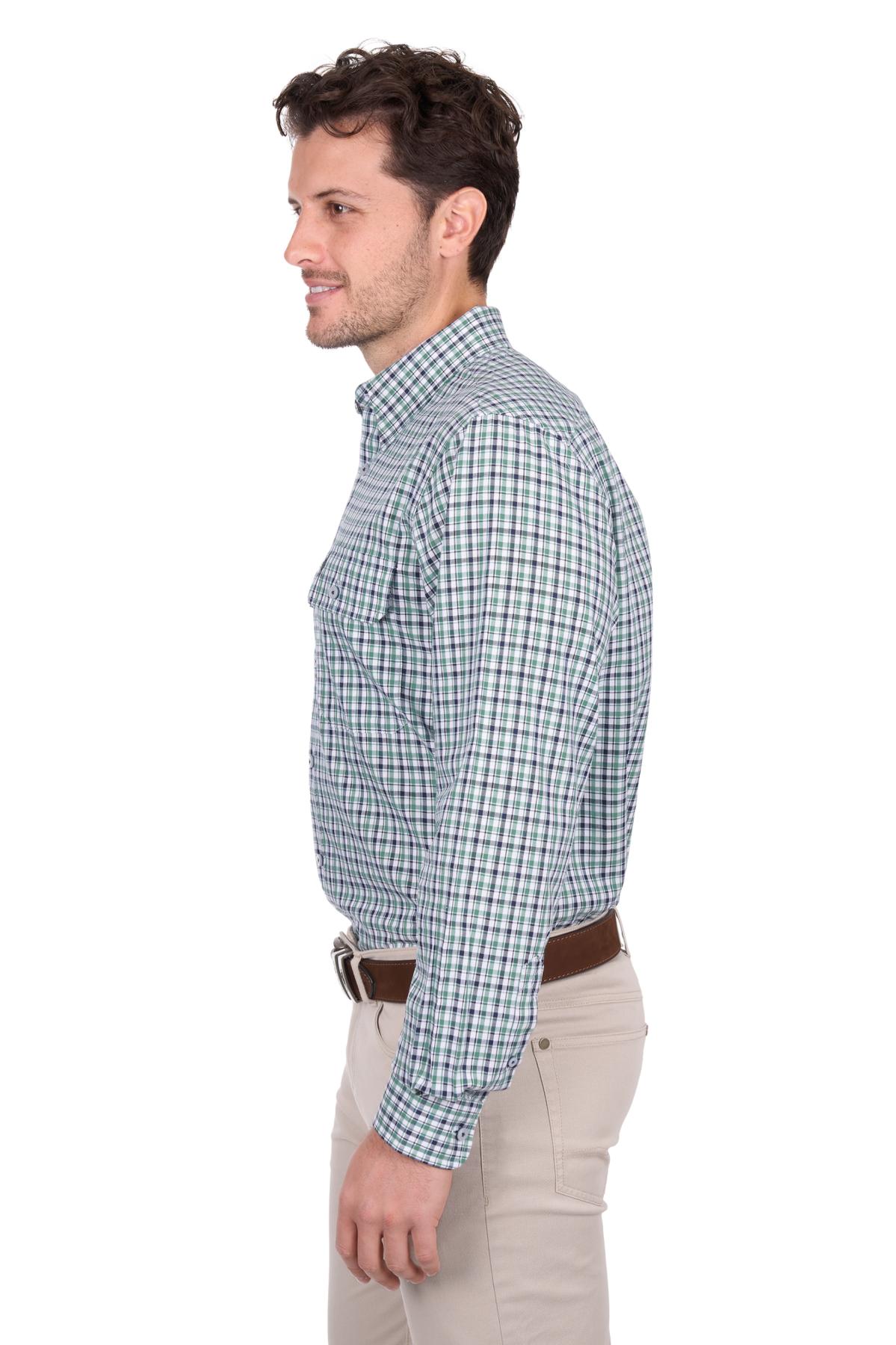 Men’s Edward Check 2 Pocket Long Sleeve Shirt