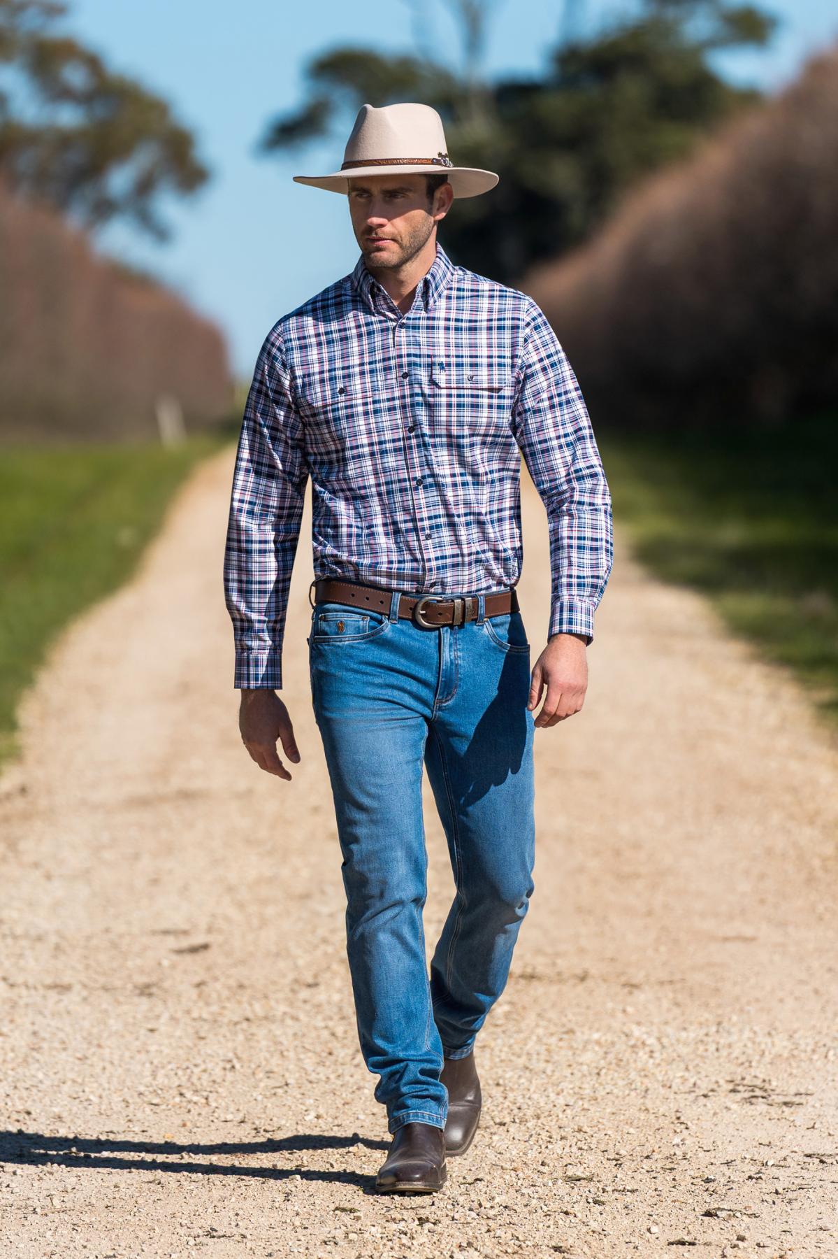 Men’s Sean Check 2 Pocket Long Sleeve Shirt