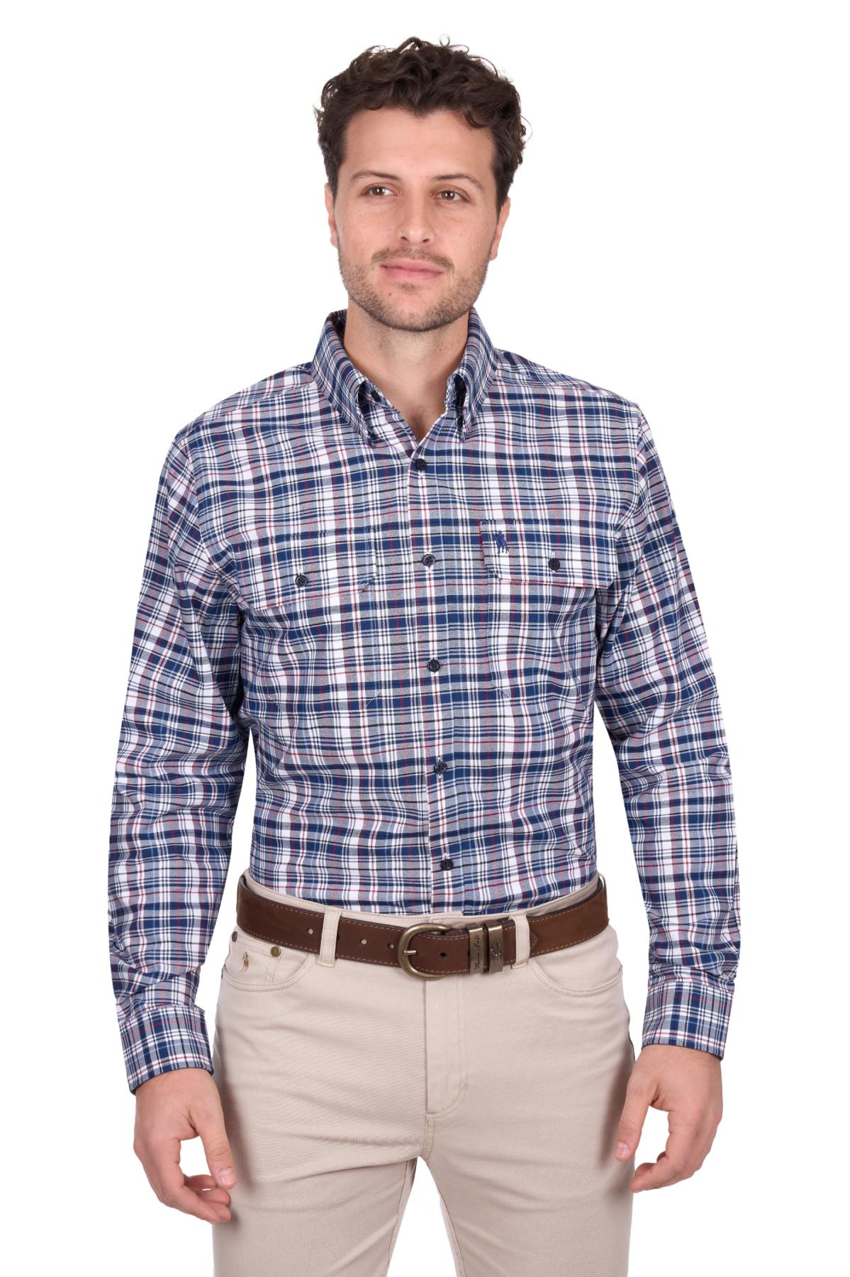 Men’s Sean Check 2 Pocket Long Sleeve Shirt