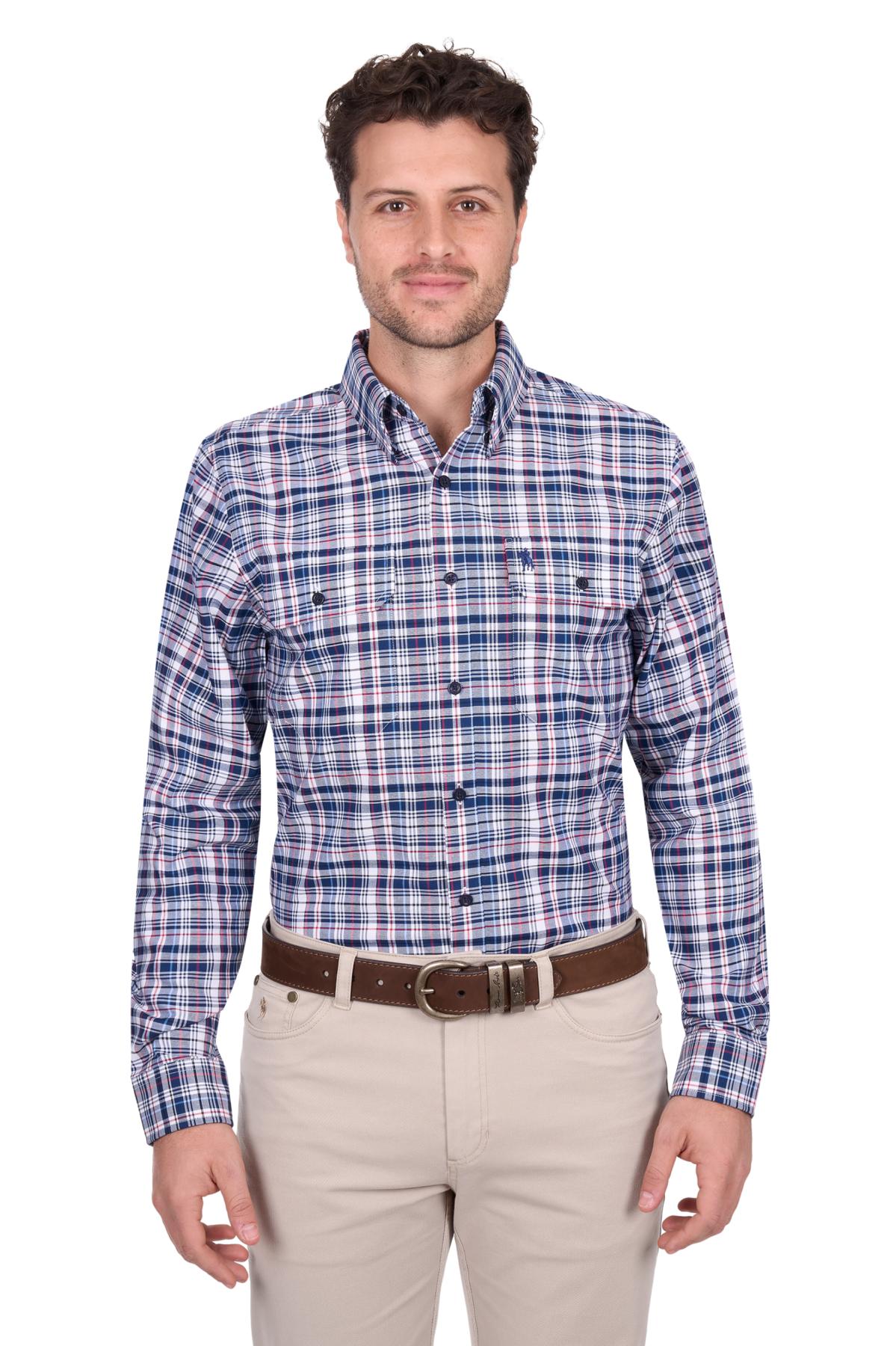 Men’s Sean Check 2 Pocket Long Sleeve Shirt