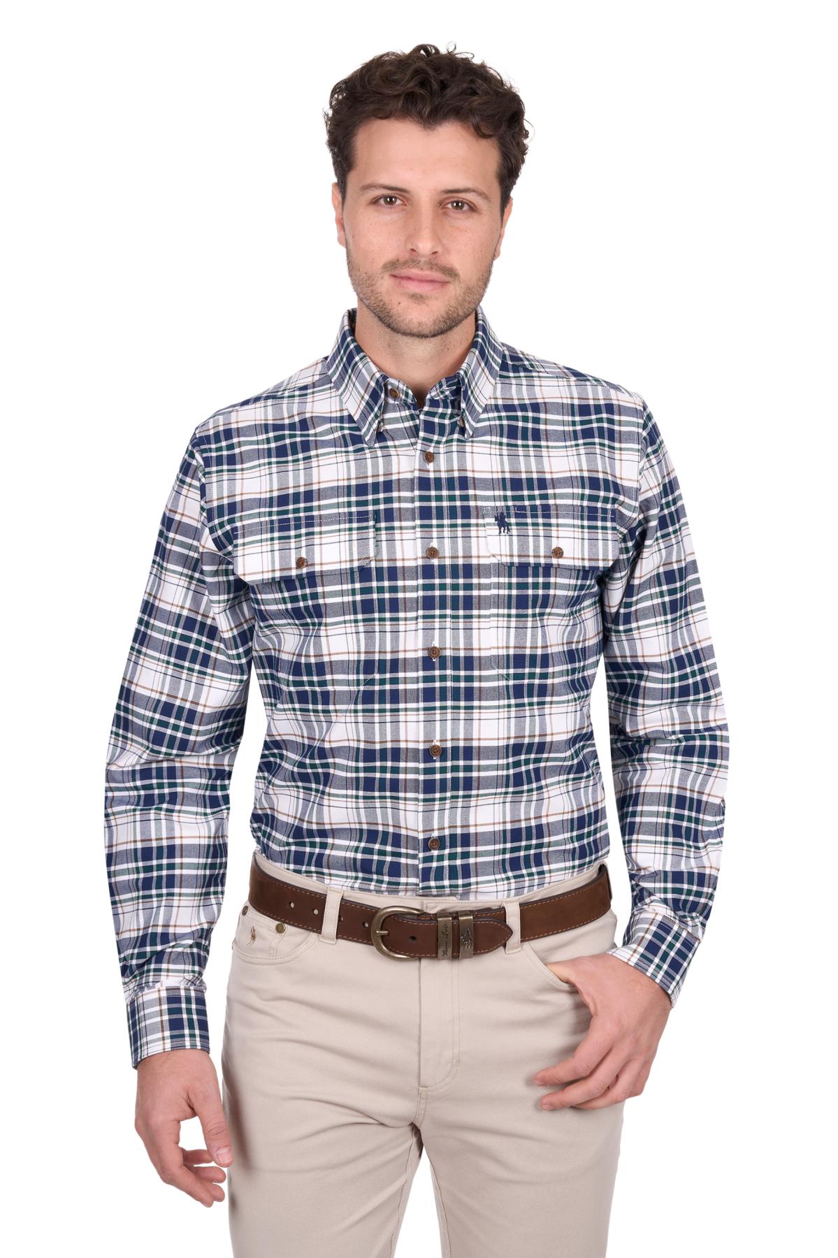 Men’s Justin Check 2 Pocket Long Sleeve Shirt