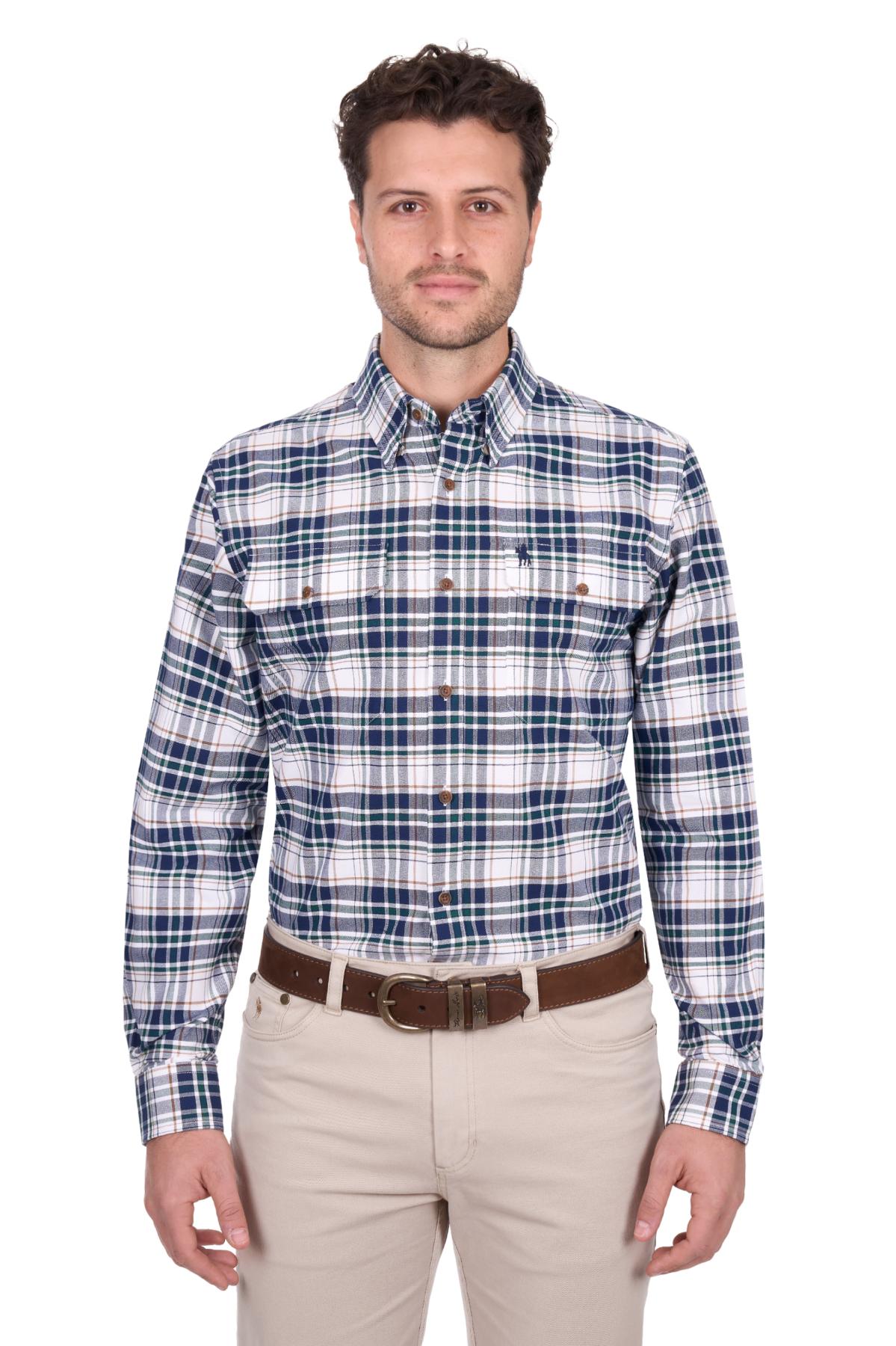 Men’s Justin Check 2 Pocket Long Sleeve Shirt
