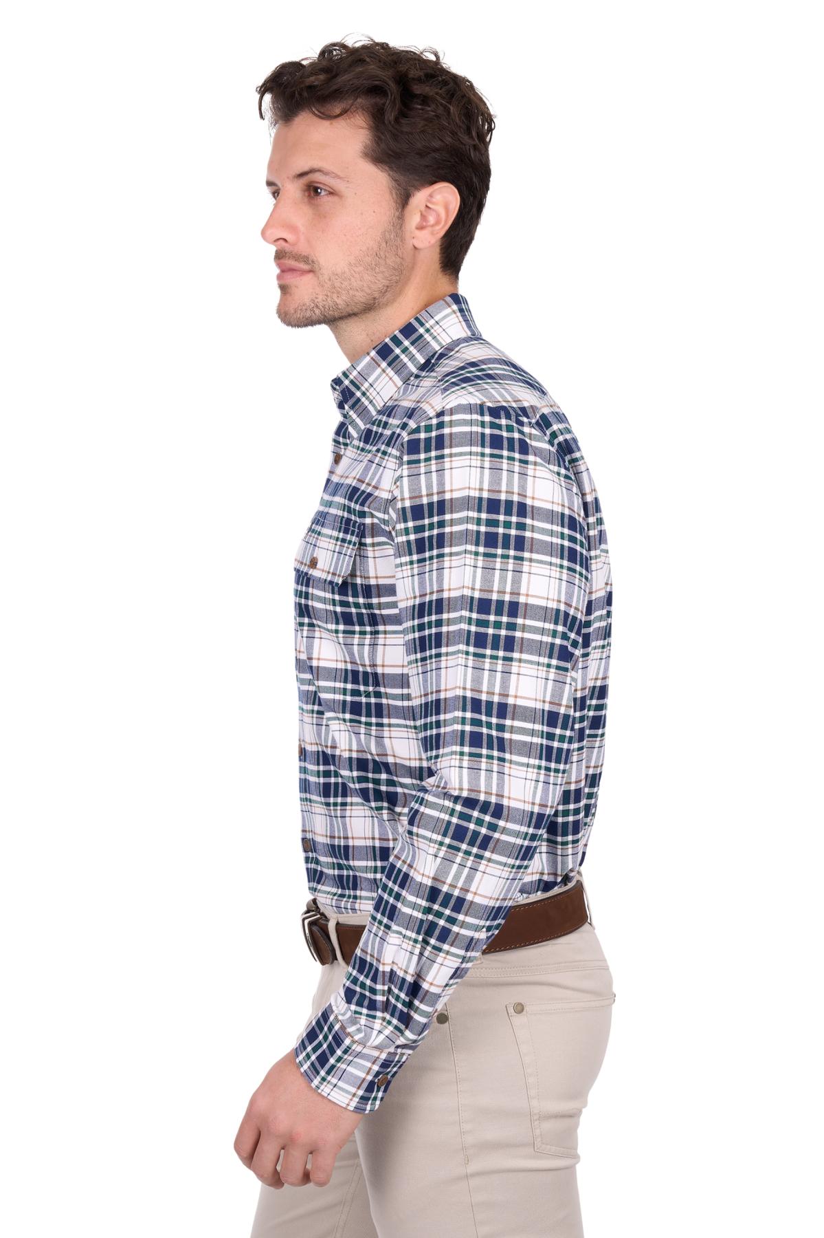 Men’s Justin Check 2 Pocket Long Sleeve Shirt