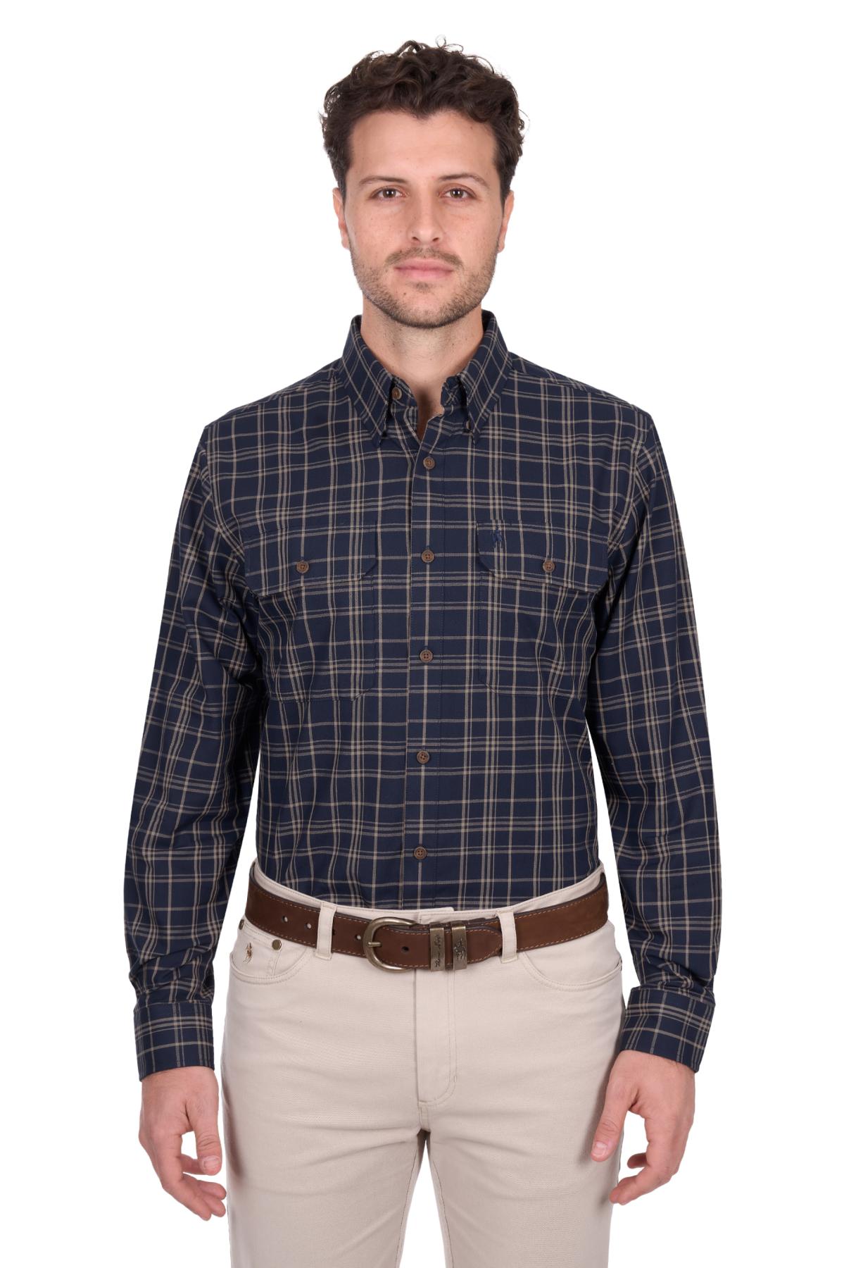 Men’s Adam Check 2 Pocket Long Sleeve Shirt