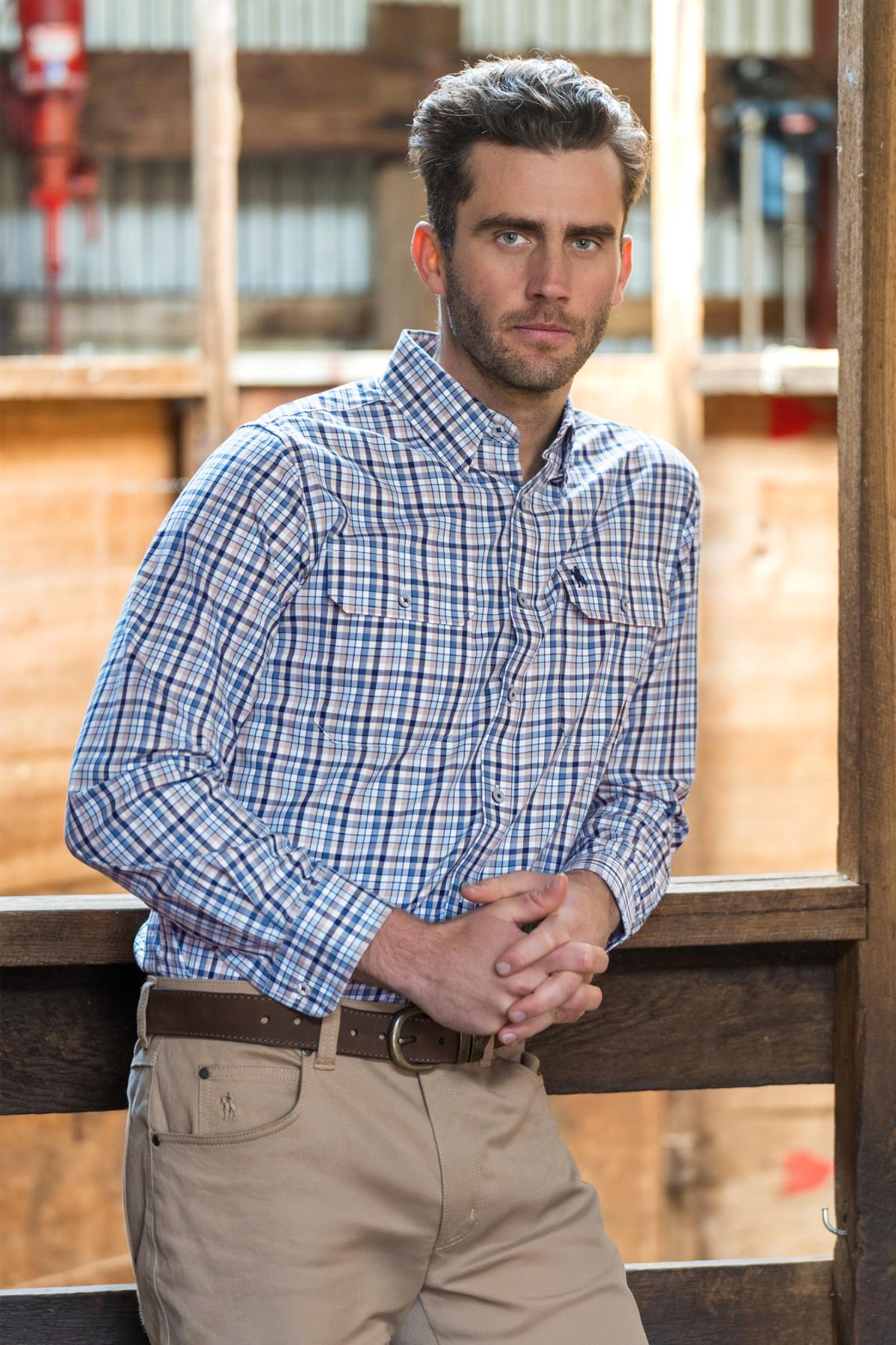 Men’s Patrick Check 2 Pocket Long Sleeve Shirt