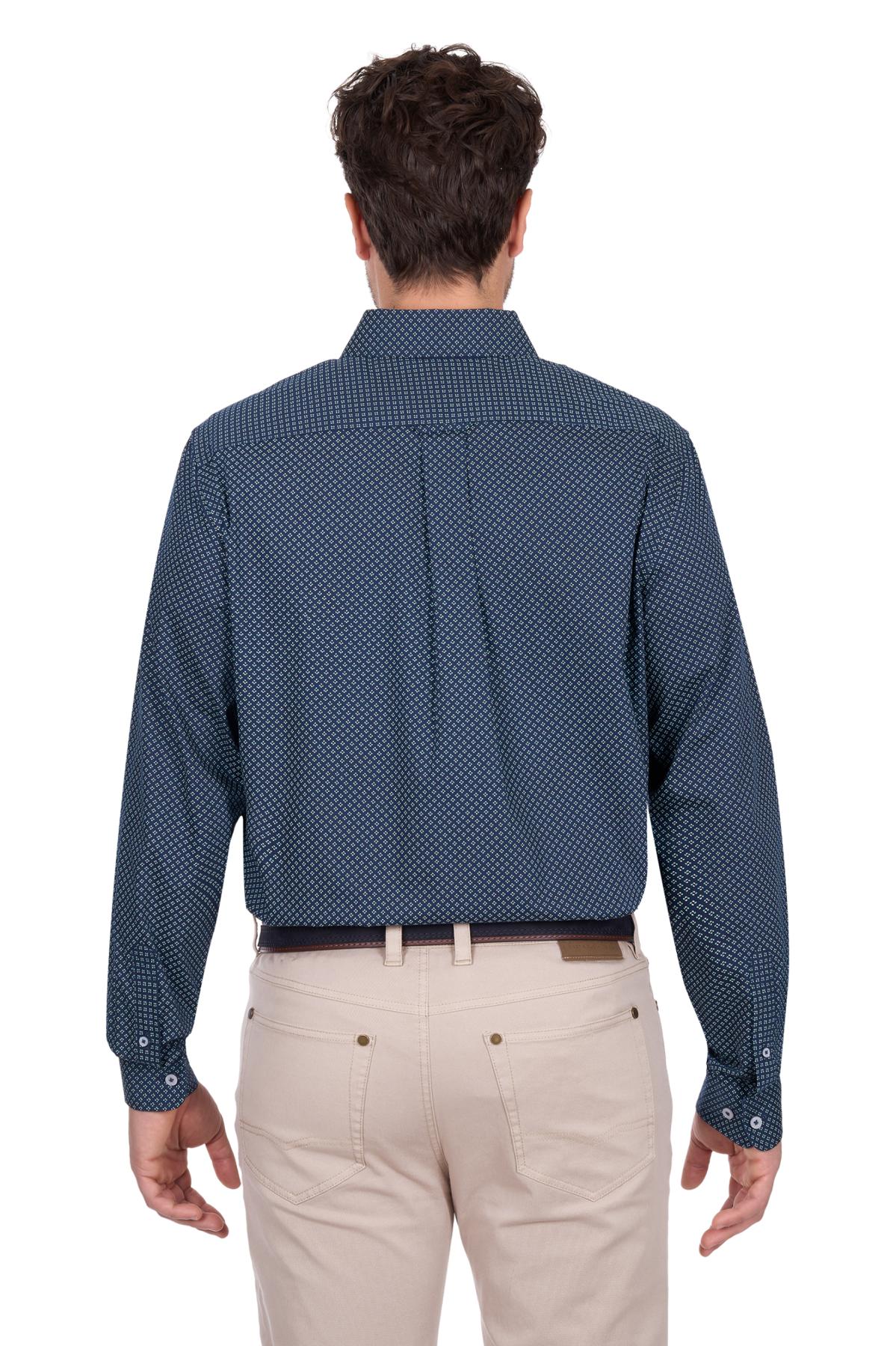 Men’s Kevin Print 1 Pocket Long Sleeve Shirt