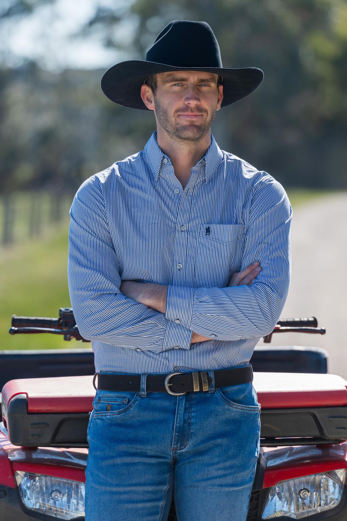 Men’s Gregory Stripe 1 Pocket Long Sleeve Shirt
