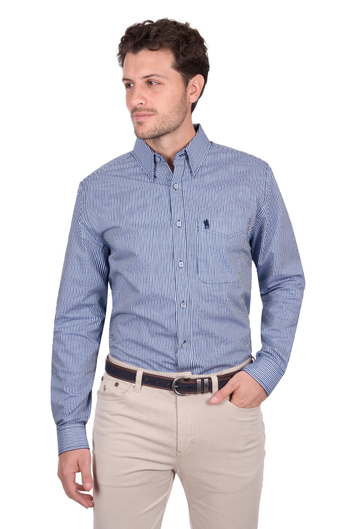 Men’s Gregory Stripe 1 Pocket Long Sleeve Shirt