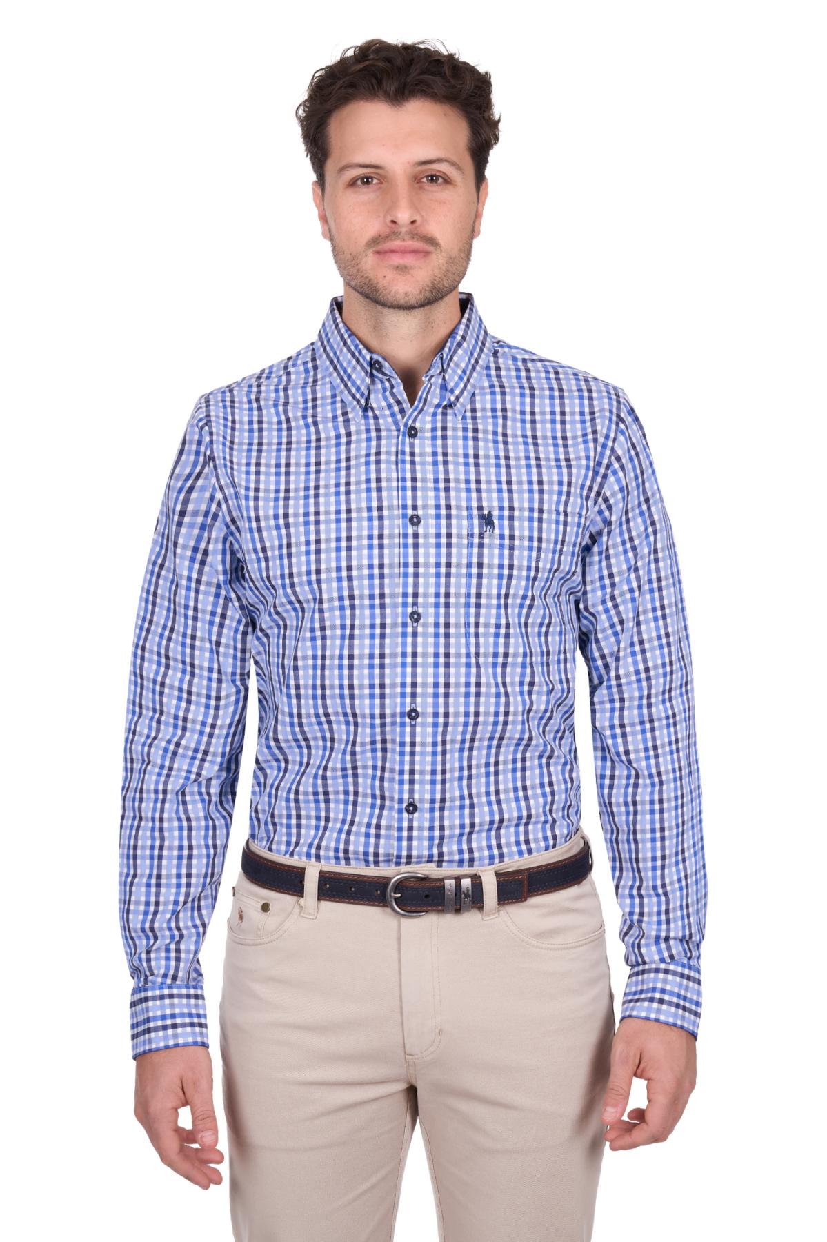 Men’s Andrew Check 1 Pocket Long Sleeve Shirt