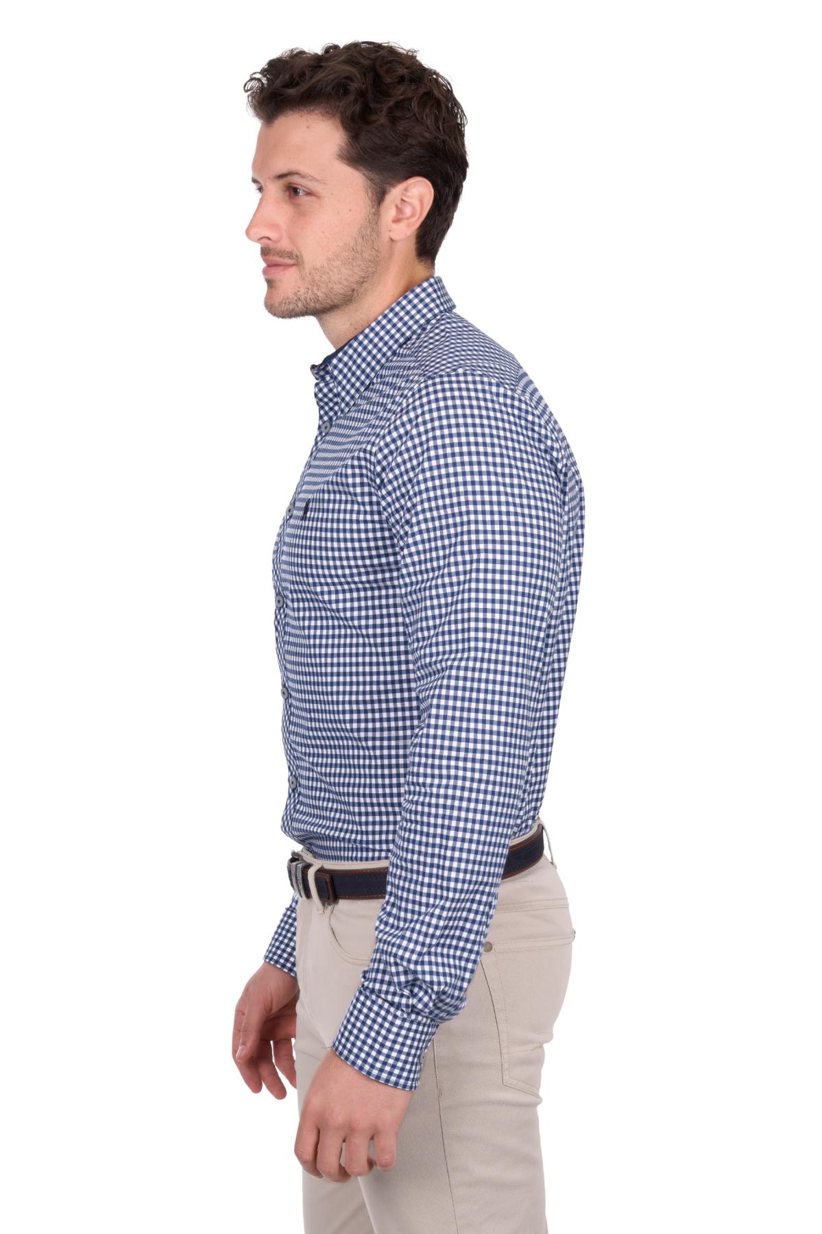 Men’s Anthony Check Tailored Long Sleeve Shirt