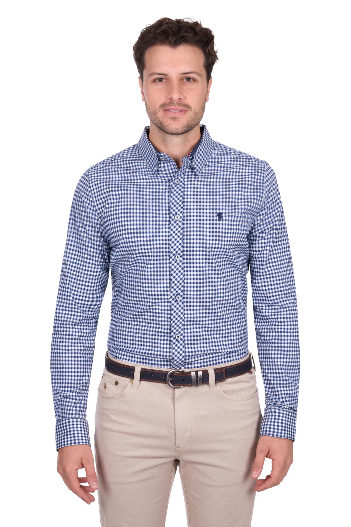 Men’s Anthony Check Tailored Long Sleeve Shirt