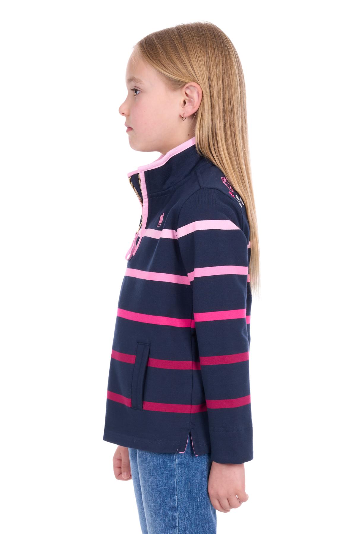 Girl's Gemma 1/4 Zip Stripe Rugby