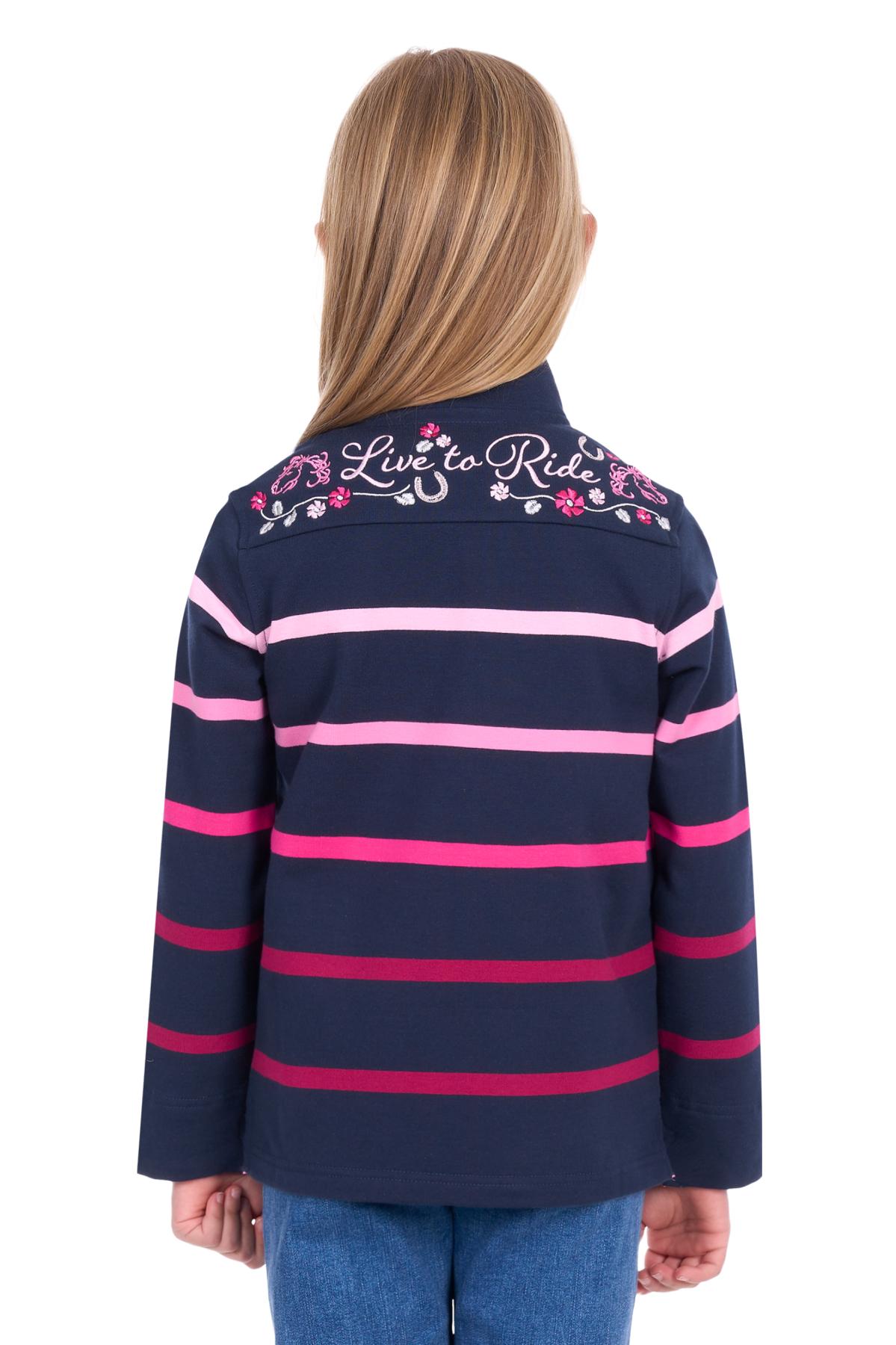Girl's Gemma 1/4 Zip Stripe Rugby