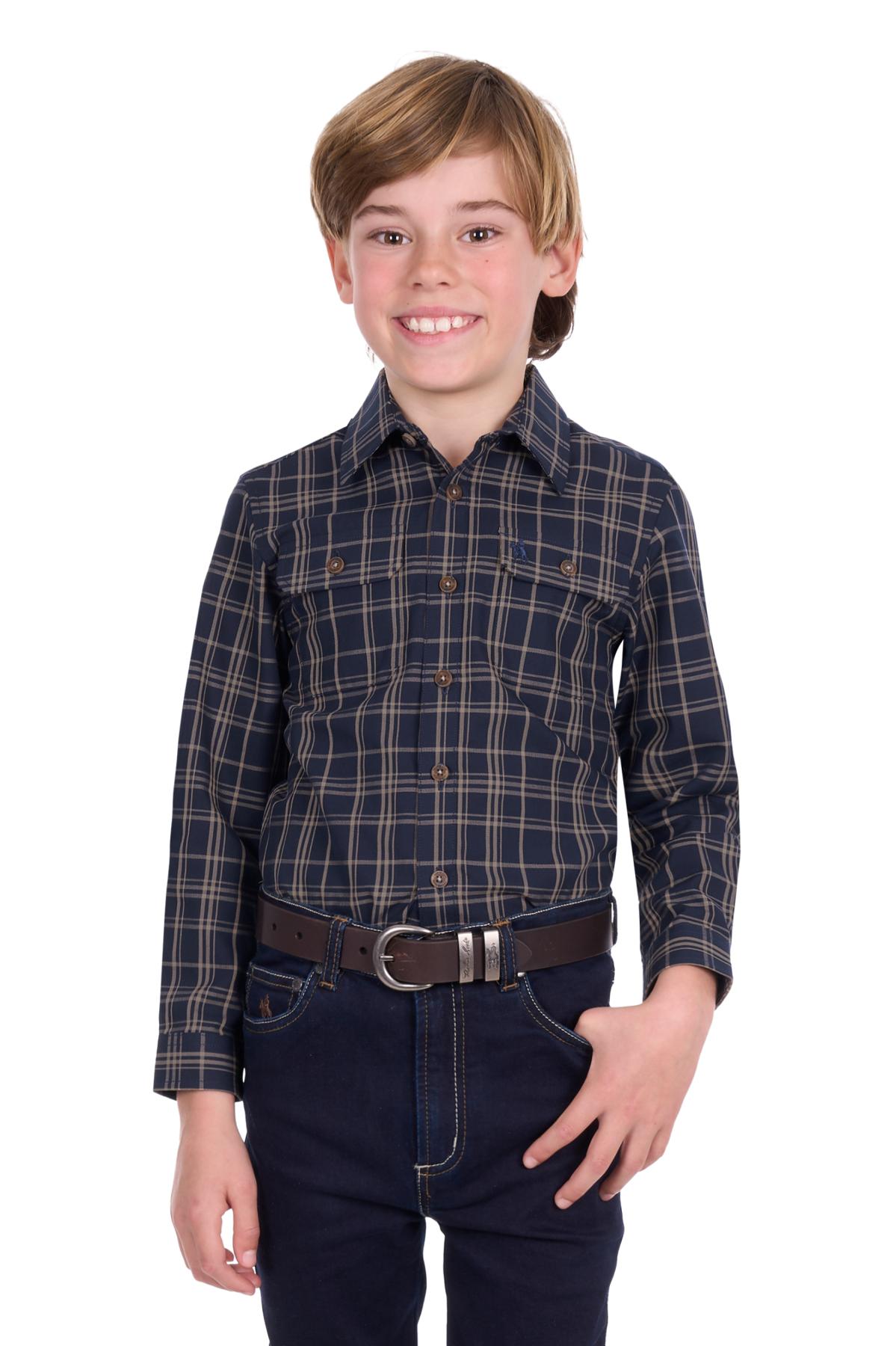 Boy’s Adam Check 2 Pocket Long Sleeve Shirt