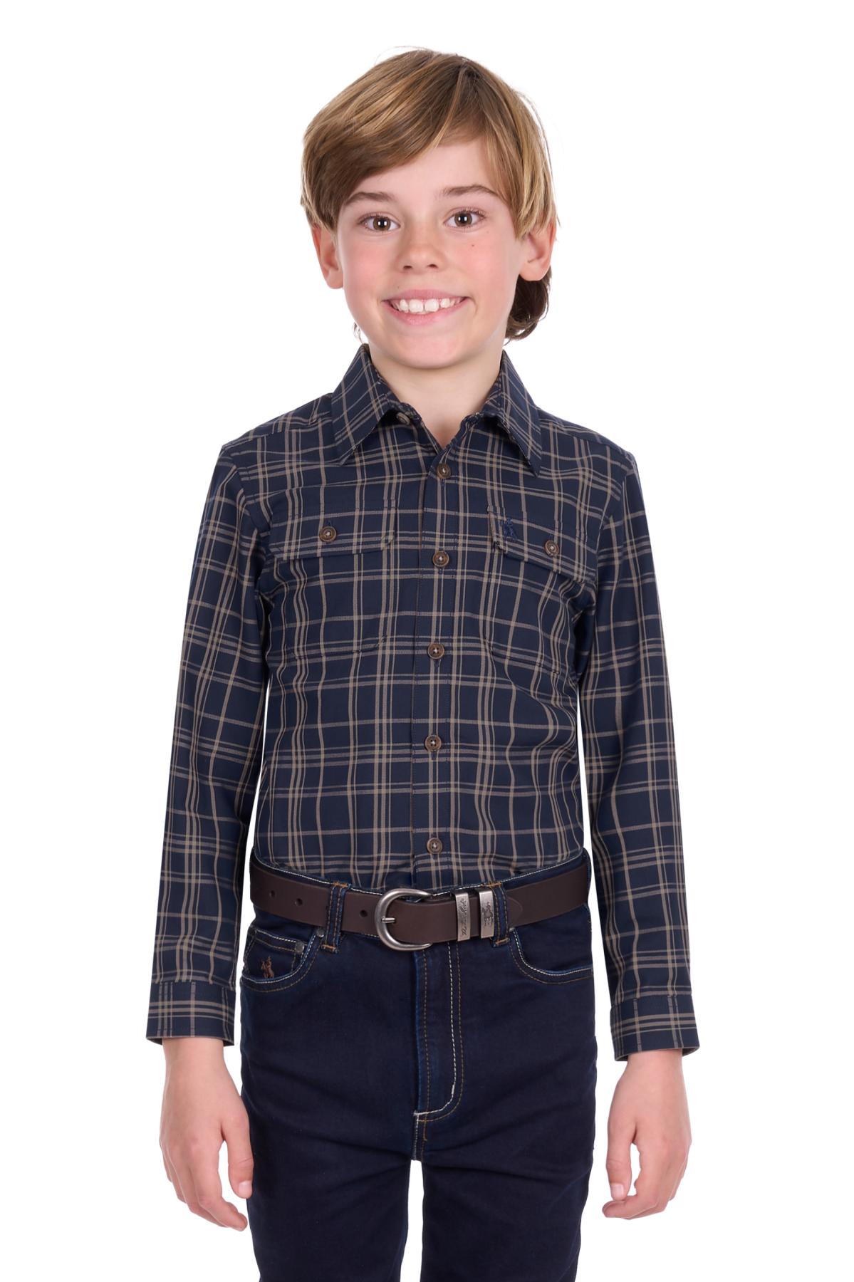 Boy’s Adam Check 2 Pocket Long Sleeve Shirt