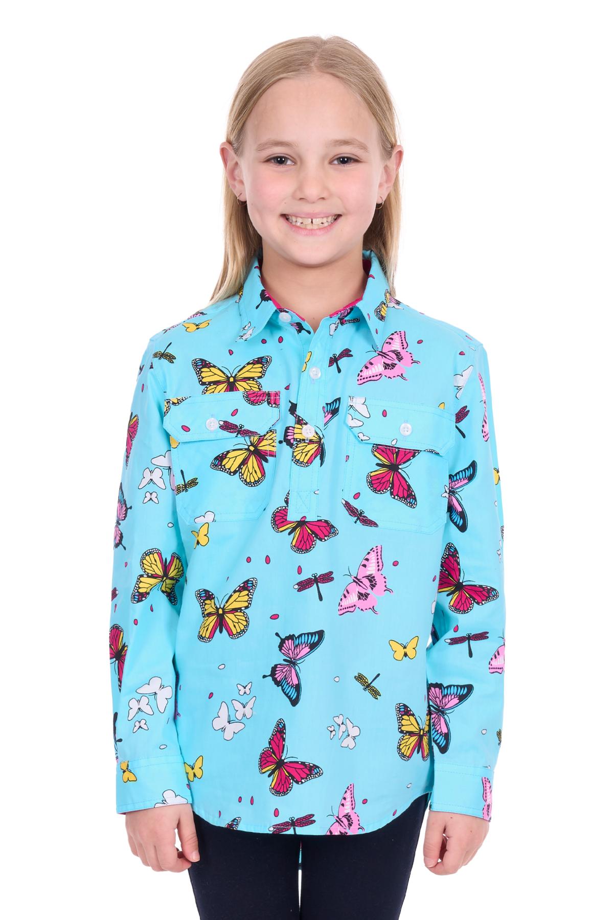 Kid's Iva Half Placket Long Sleeve Shirt