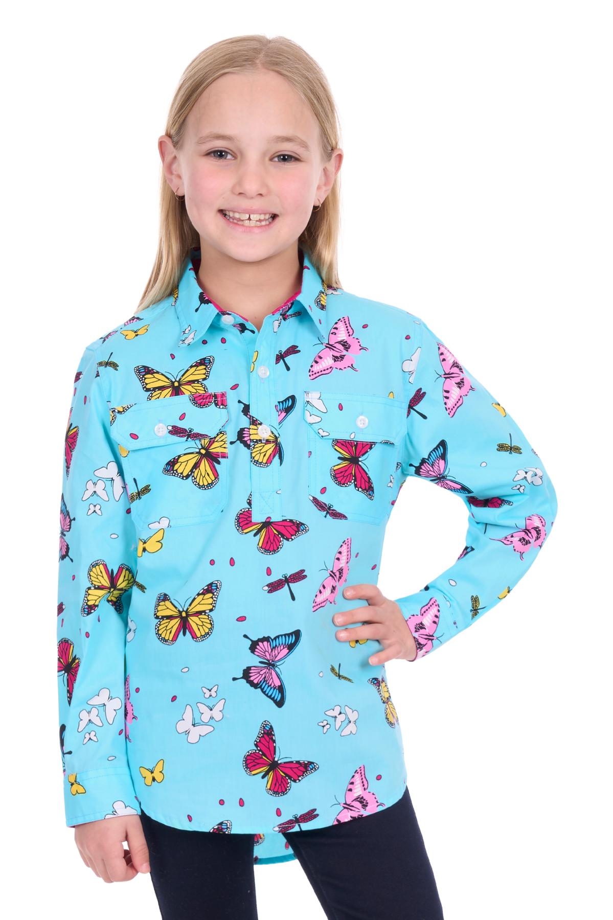 Kid's Iva Half Placket Long Sleeve Shirt