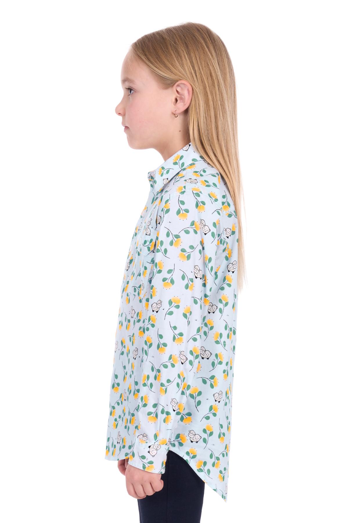 Kid's Suzie Half Placket Long Sleeve Shirt