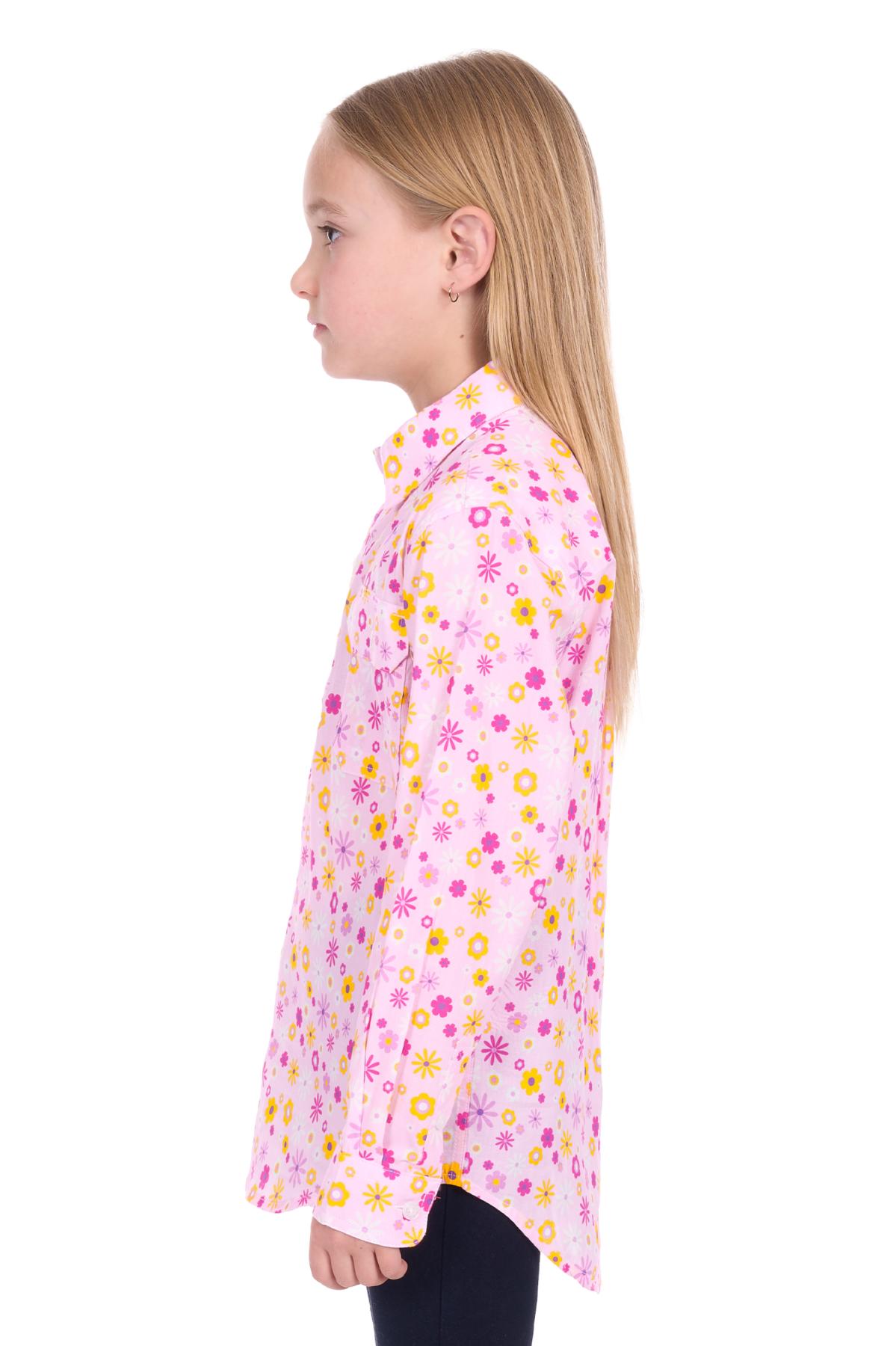 Kid's Daisy Half Placket Long Sleeve Shirt