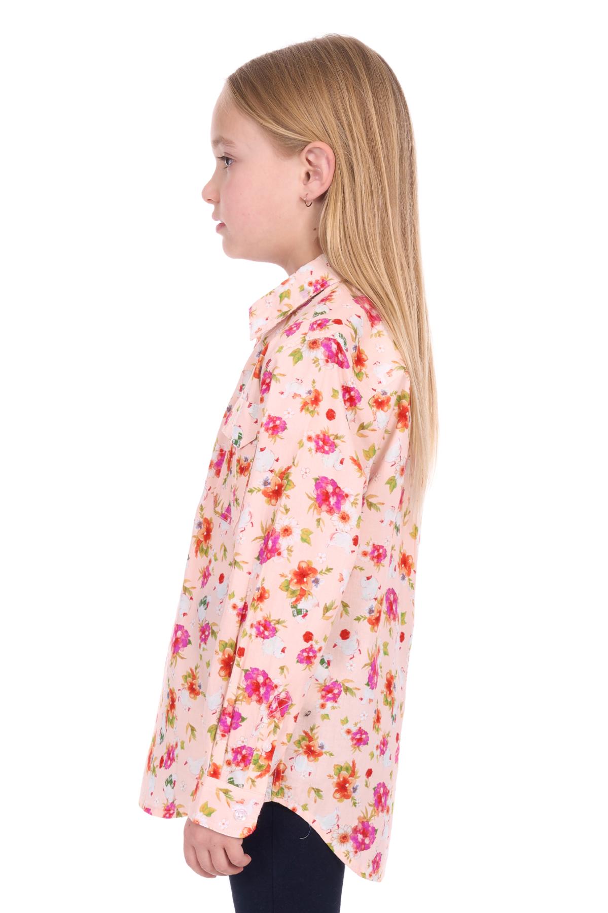 Kid's Lily Half Placket Long Sleeve Shirt
