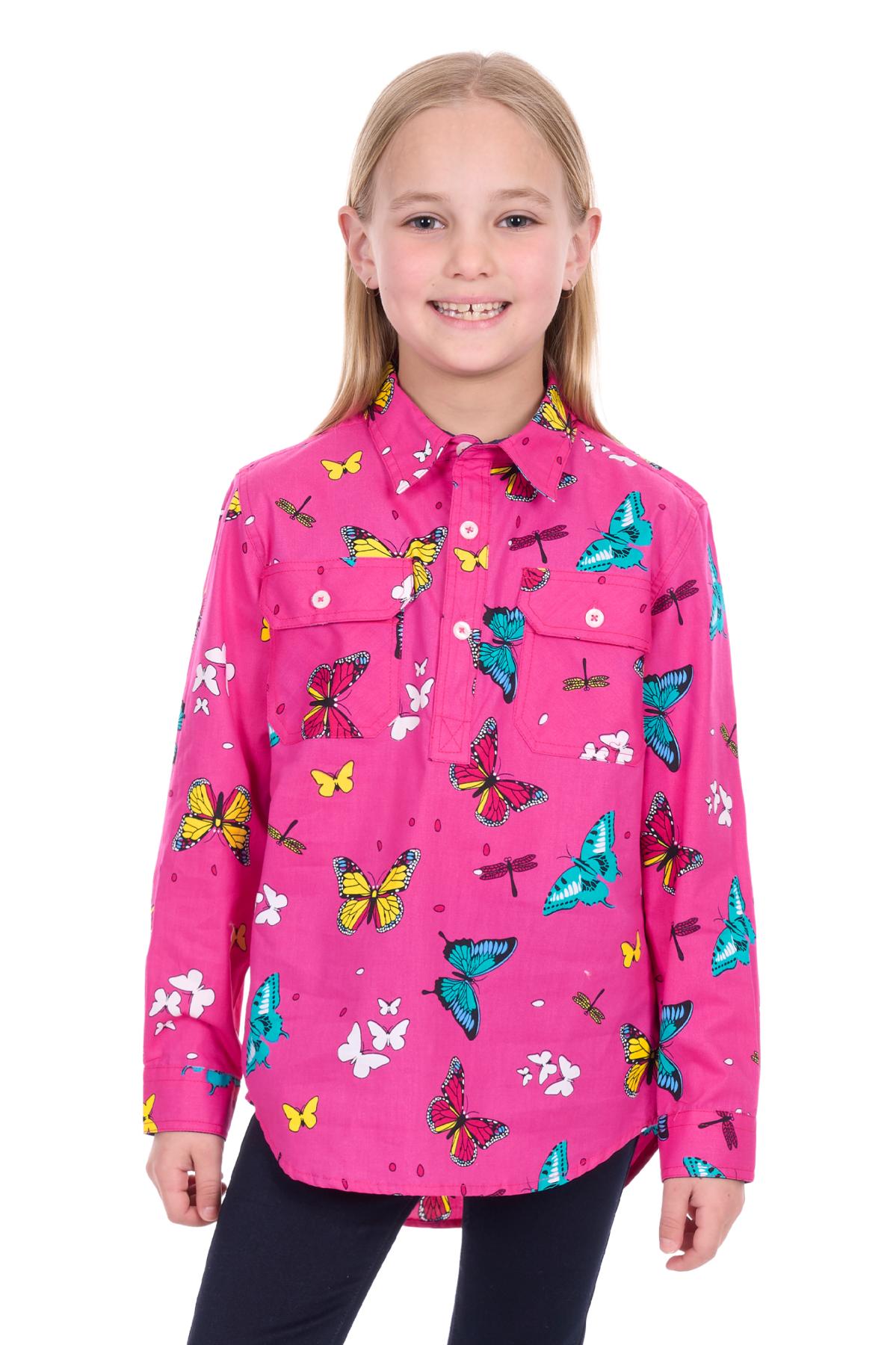 Kid's Giselle Half Placket Long Sleeve Shirt