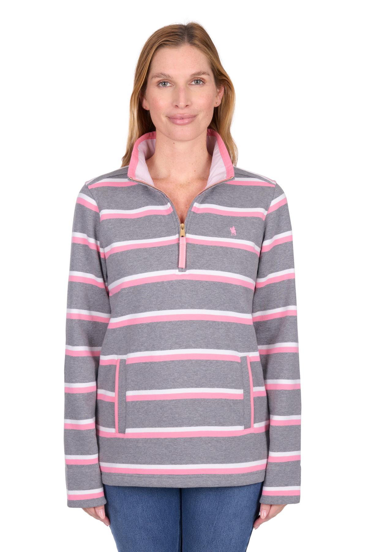 Women's Jane 1/4 Zip Stripe Rugby