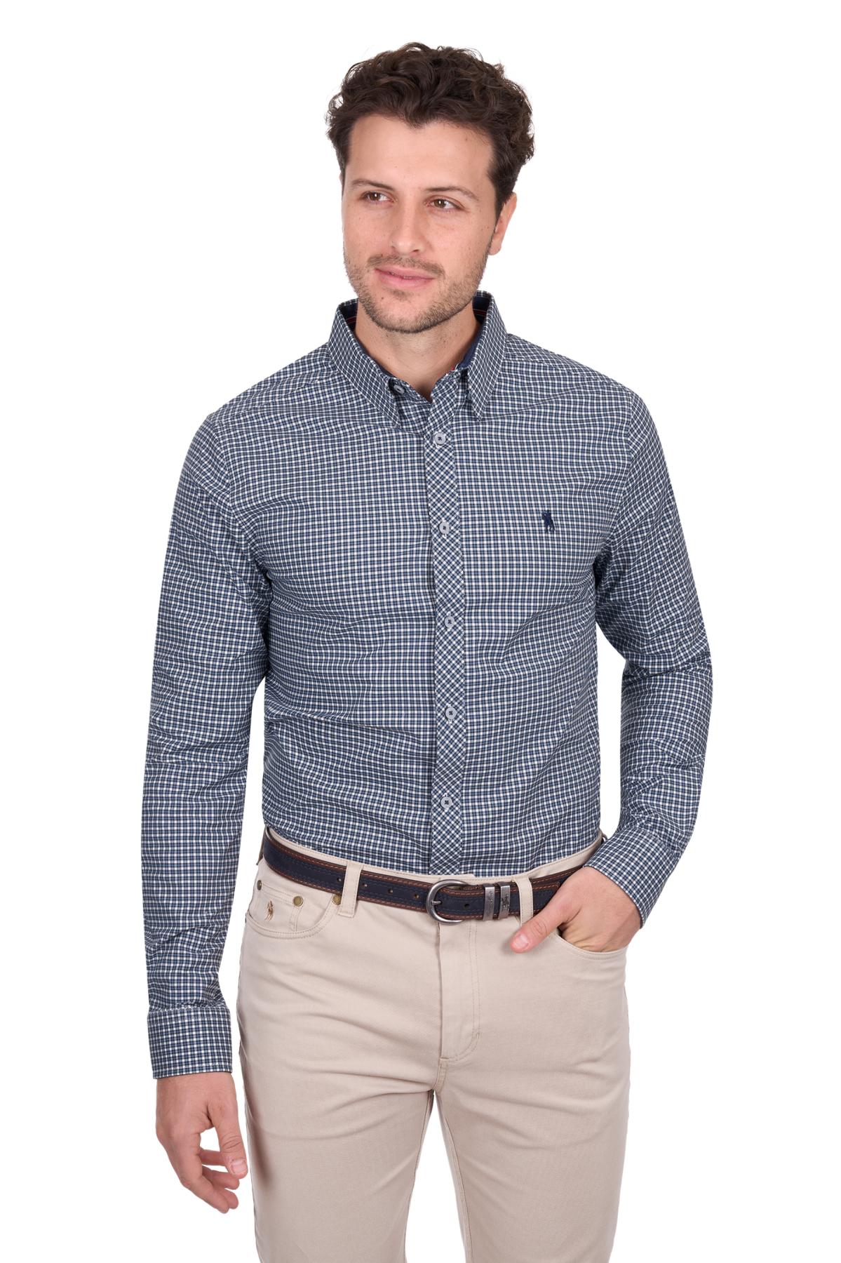 Men’s Ryan Check Tailored Long Sleeve Shirt