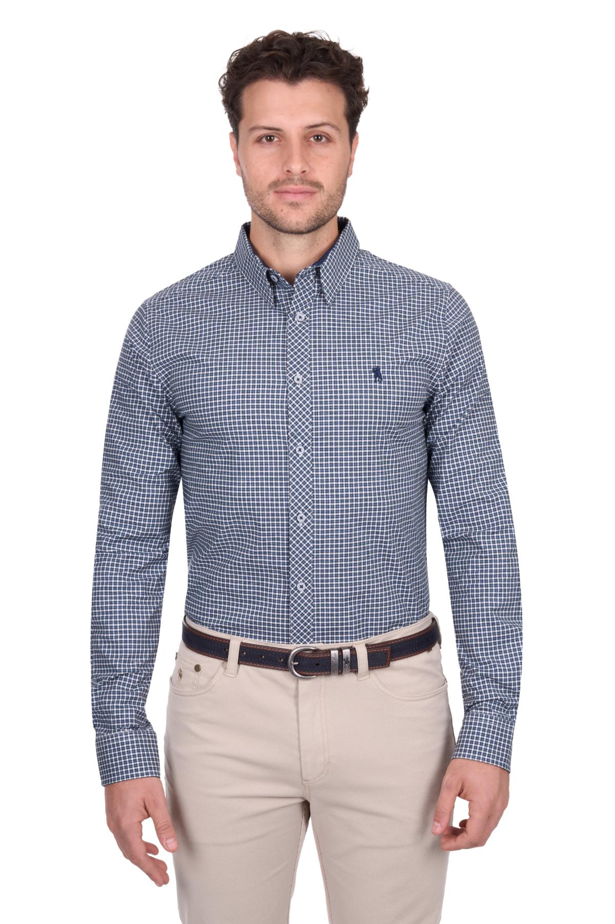 Men’s Ryan Check Tailored Long Sleeve Shirt