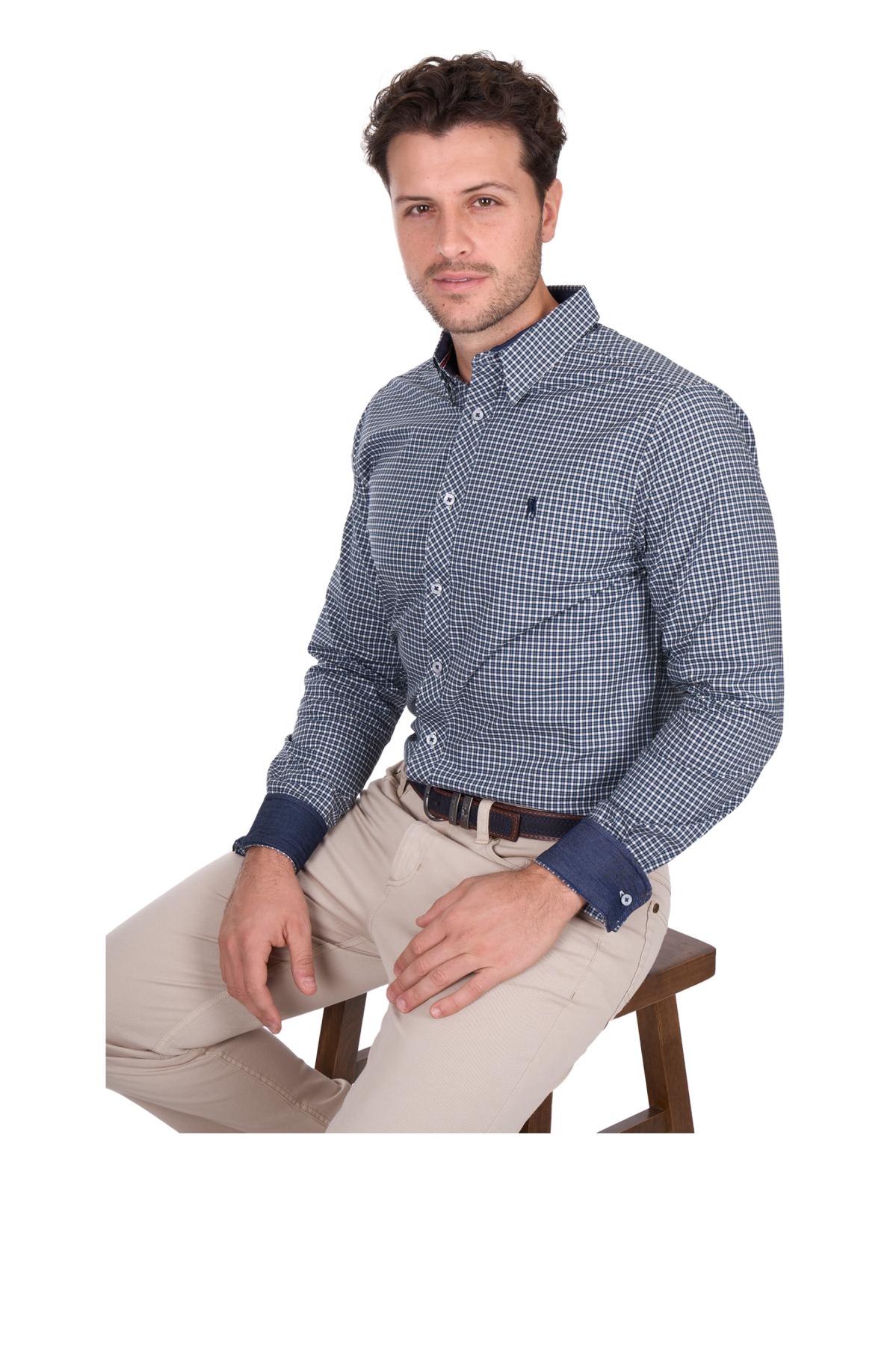 Men’s Ryan Check Tailored Long Sleeve Shirt