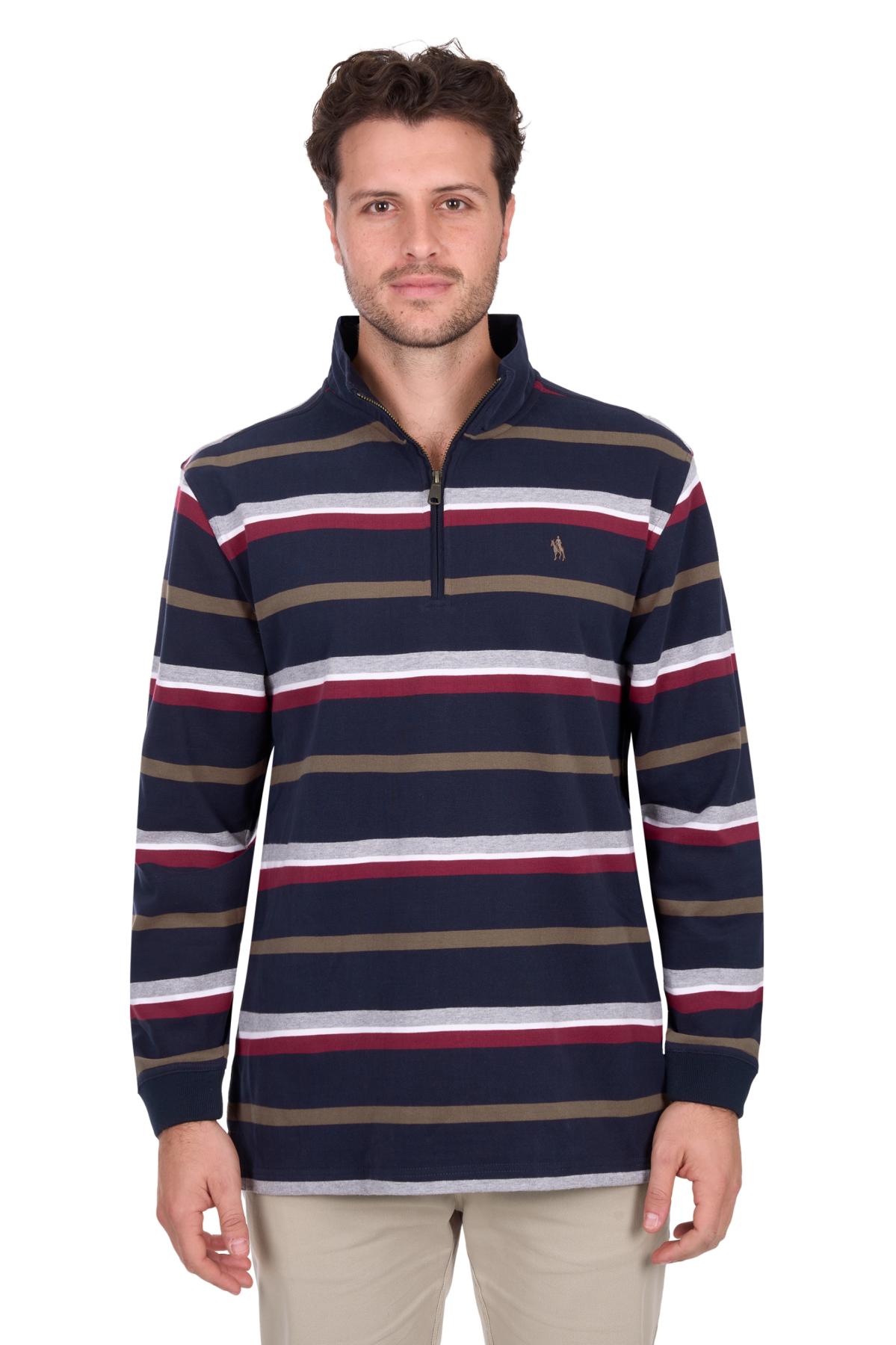 Men’s Nicholas 1/4 Zip Stripe Rugby