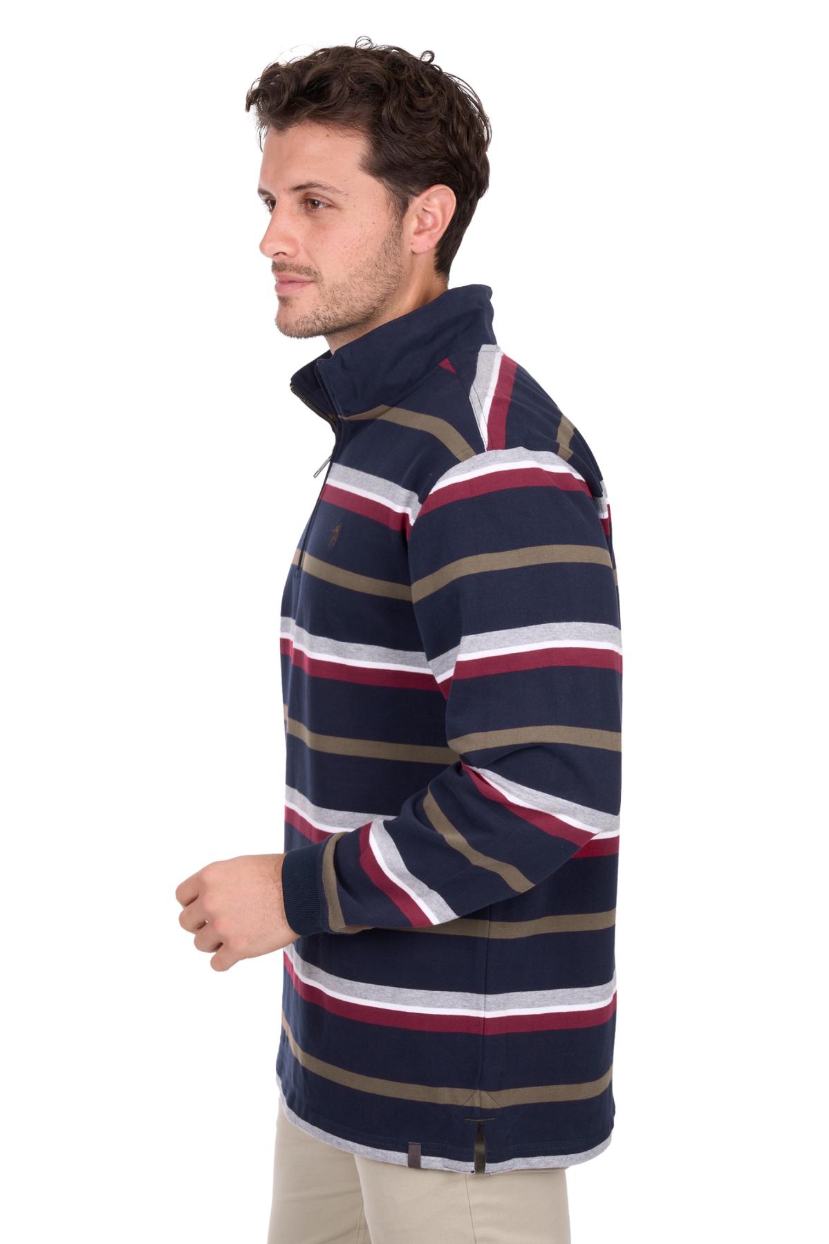 Men’s Nicholas 1/4 Zip Stripe Rugby