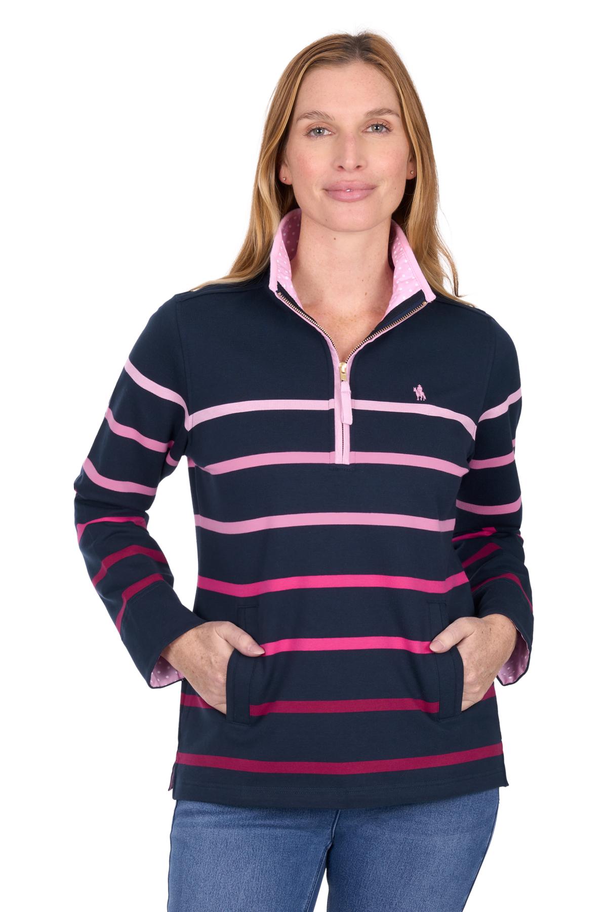 Women's Gemma 1/4 Zip Stripe Rugby