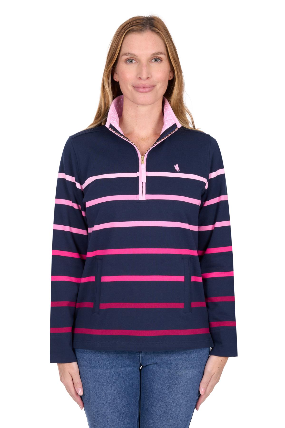 Women's Gemma 1/4 Zip Stripe Rugby