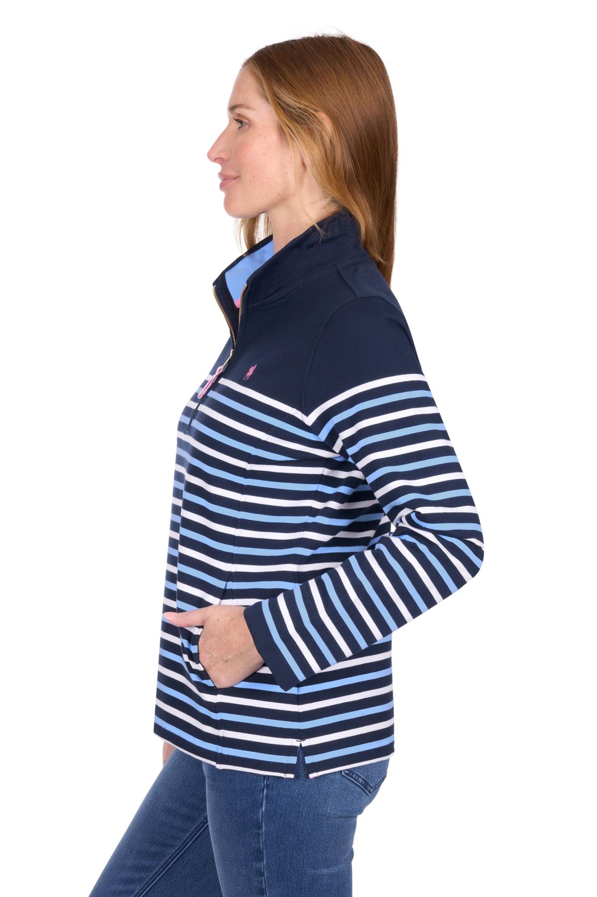 Women's Lexi 1/4 Zip Stripe Rugby