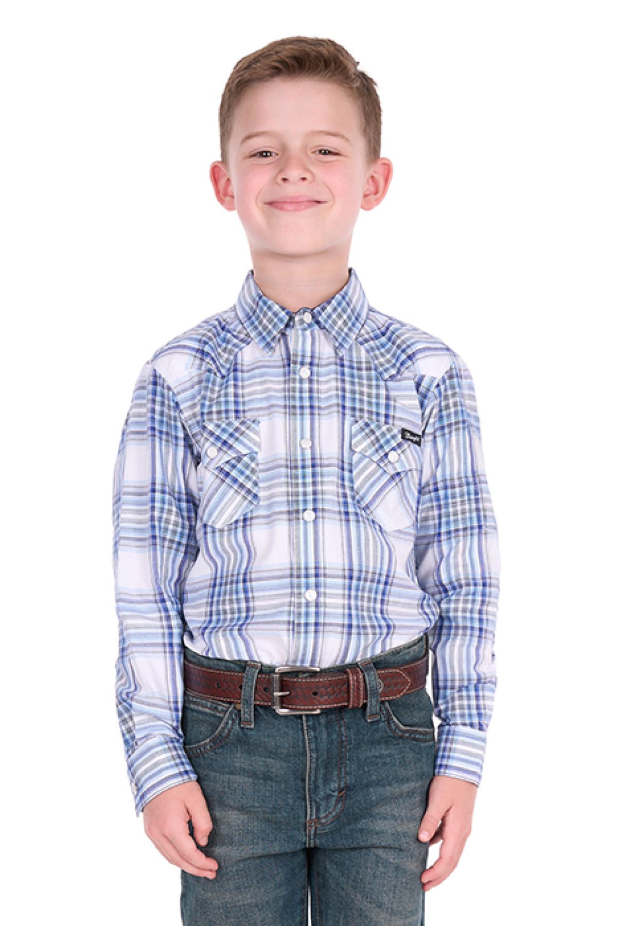 Boy’s Eric Check Western Long Sleeve Shirt