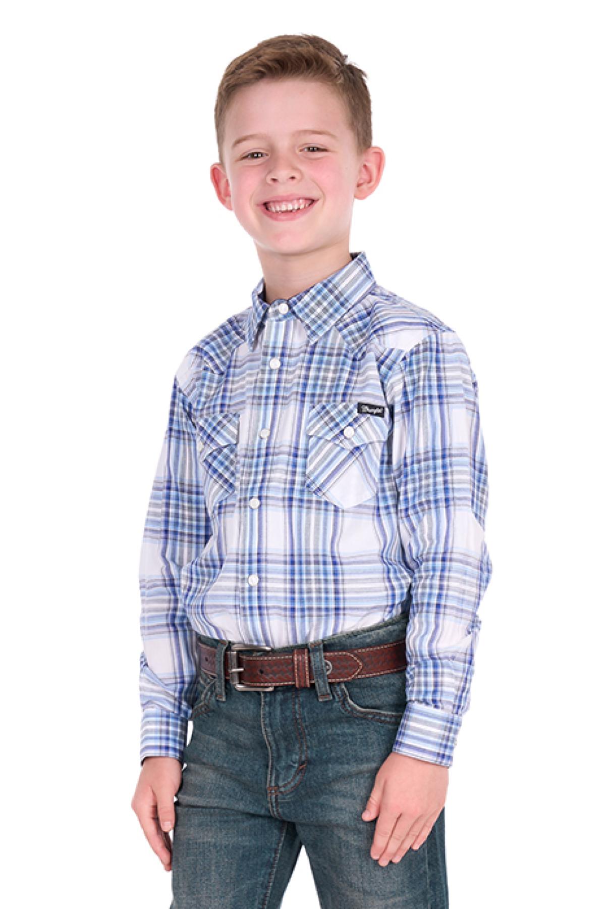 Boy’s Eric Check Western Long Sleeve Shirt
