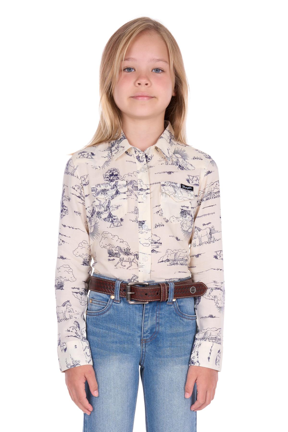 Girl’s Ivory Long Sleeve Shirt