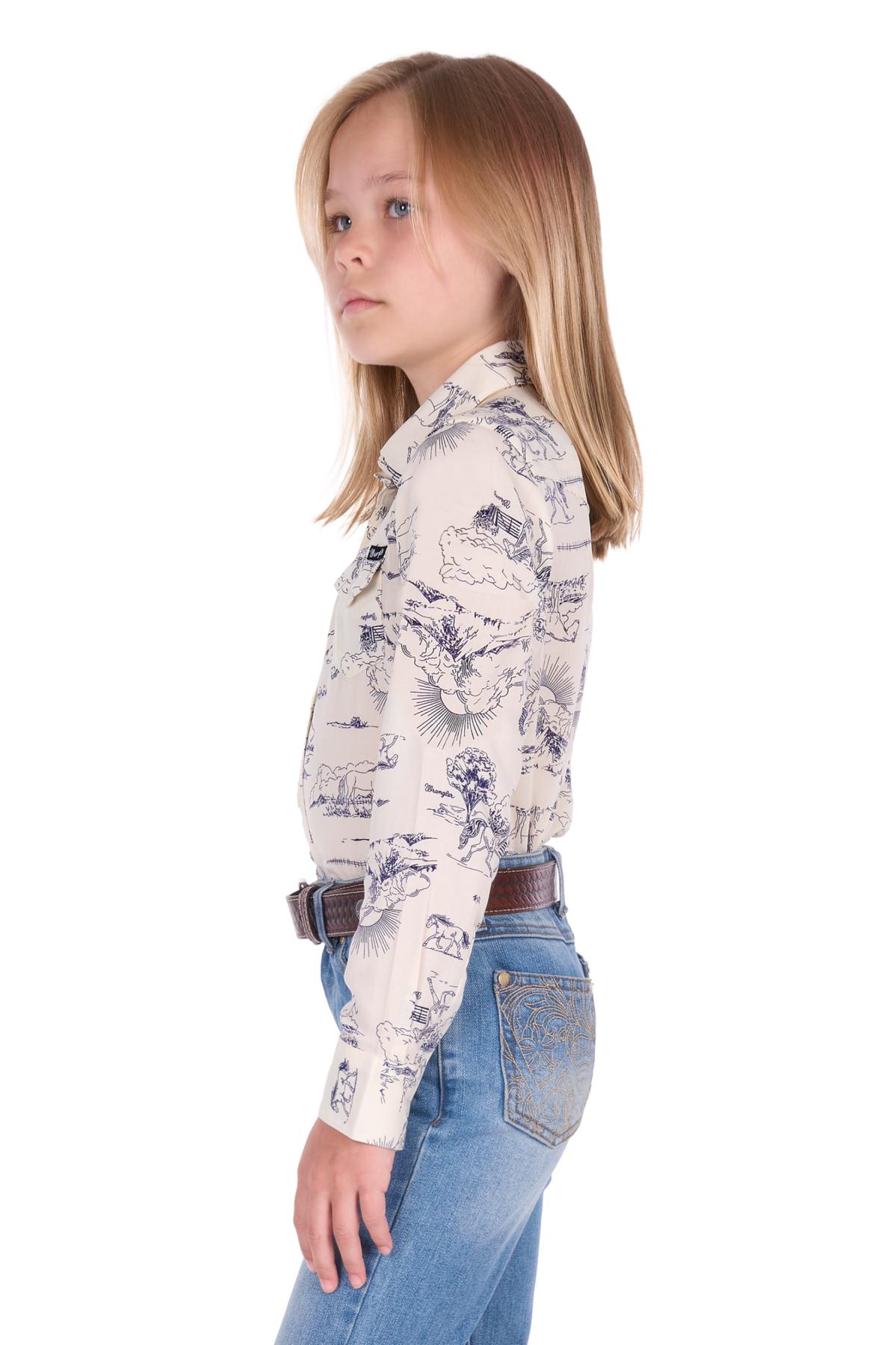Girl’s Ivory Long Sleeve Shirt