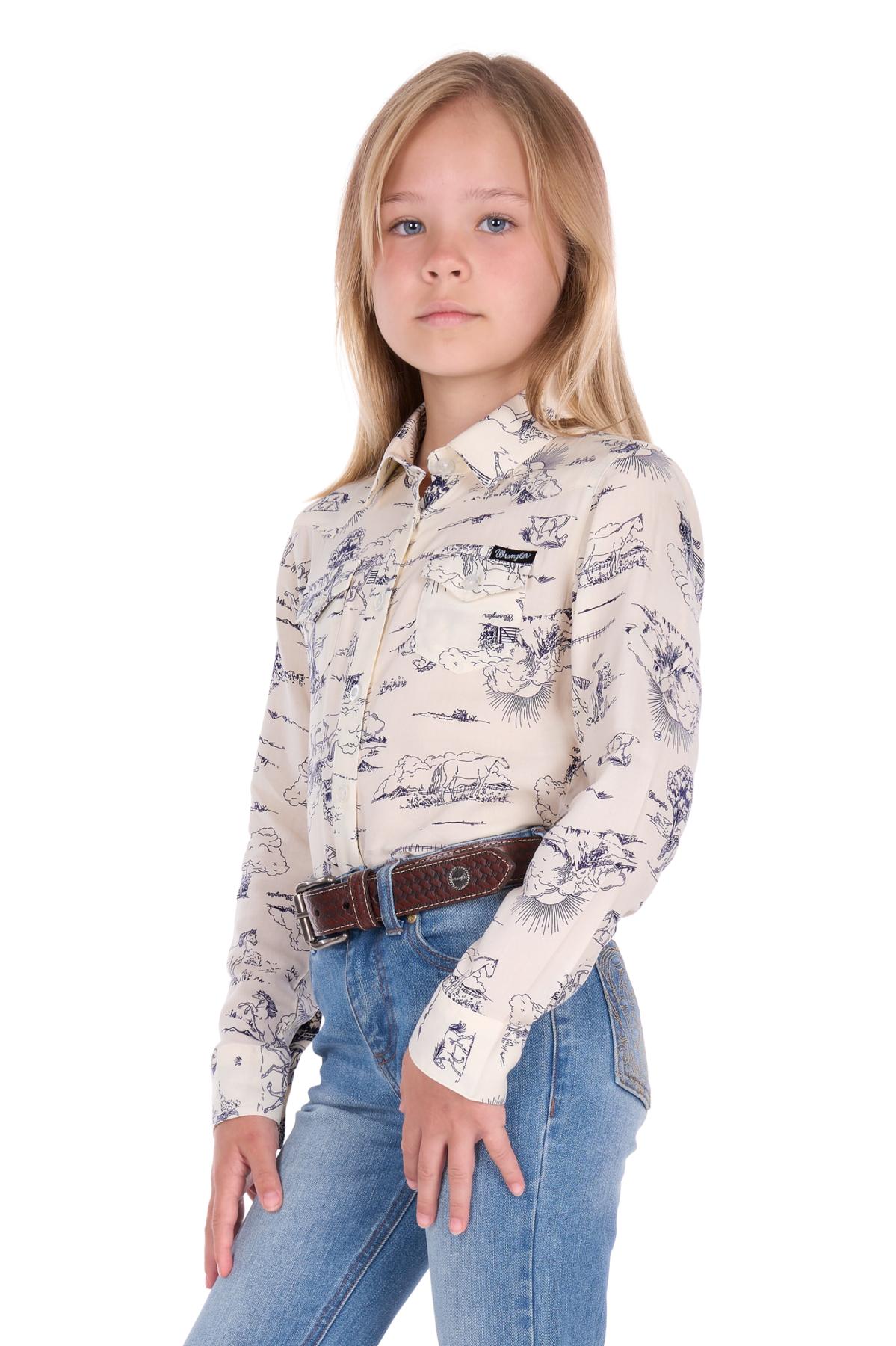 Girl’s Ivory Long Sleeve Shirt