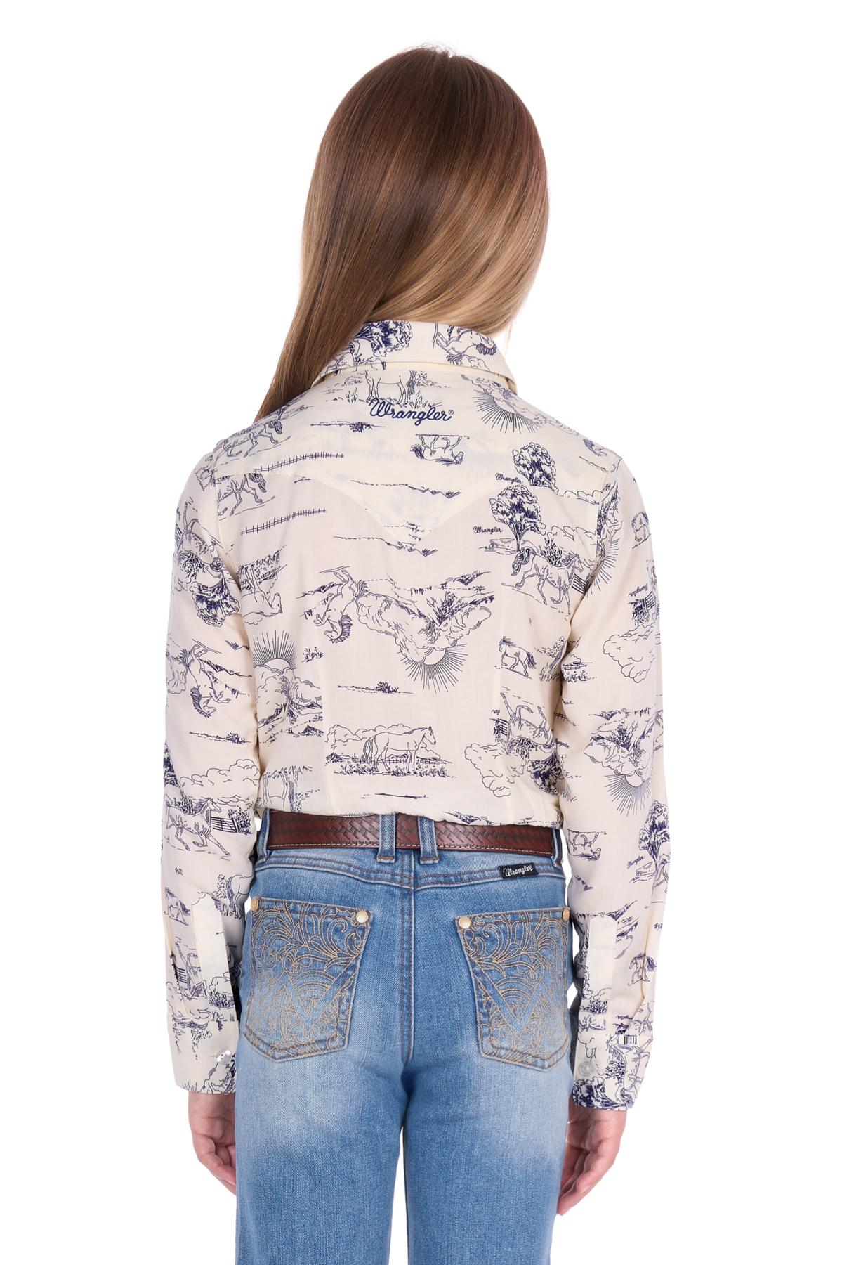 Girl’s Ivory Long Sleeve Shirt