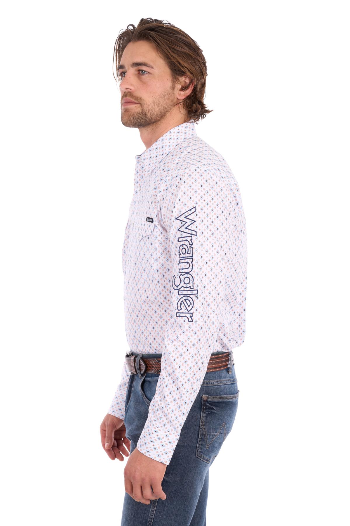 Men’s Frederick Print Logo Western Long Sleeve Shirt