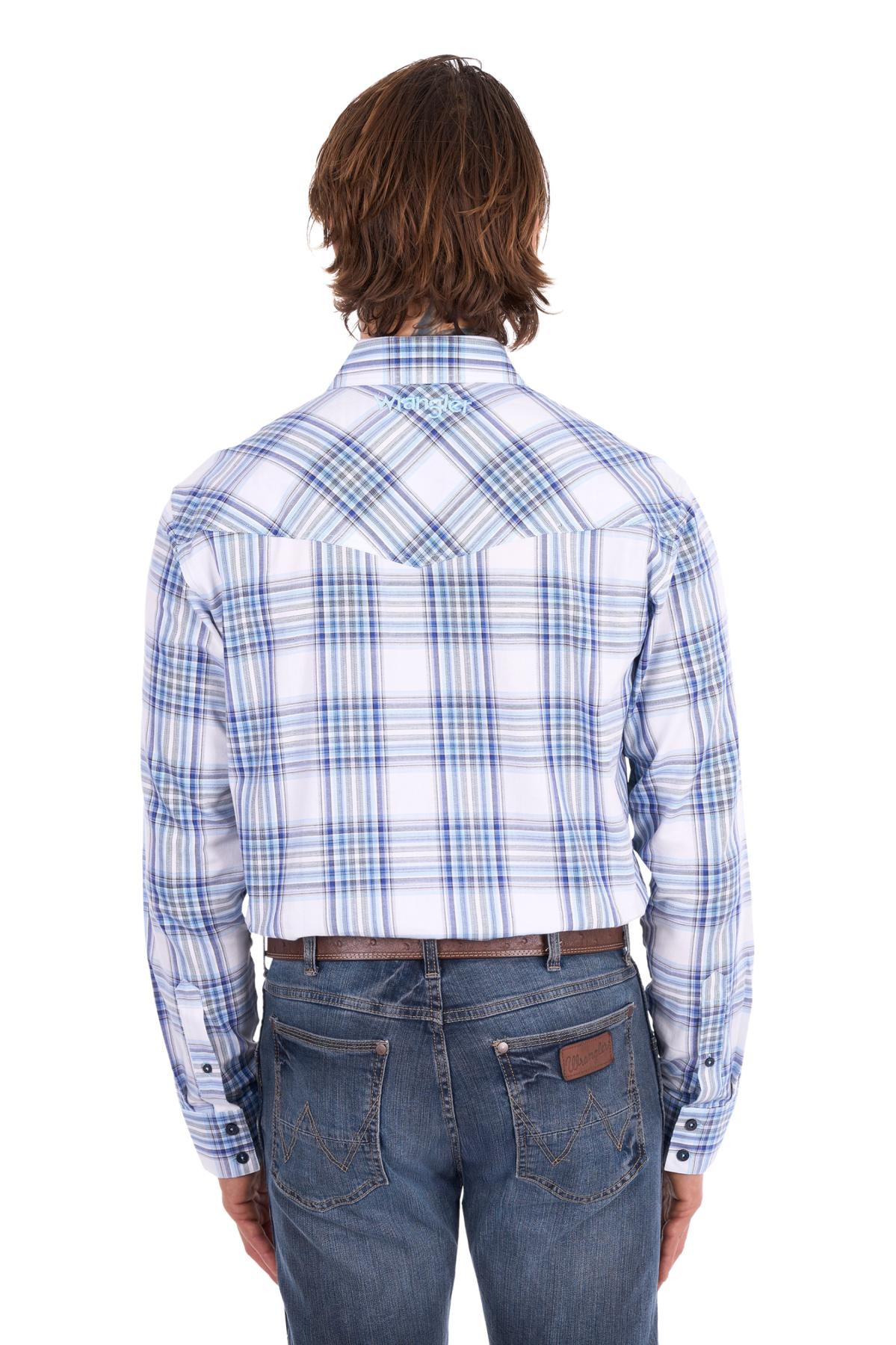Men’s Eric Check Western Button Down Long Sleeve Shirt