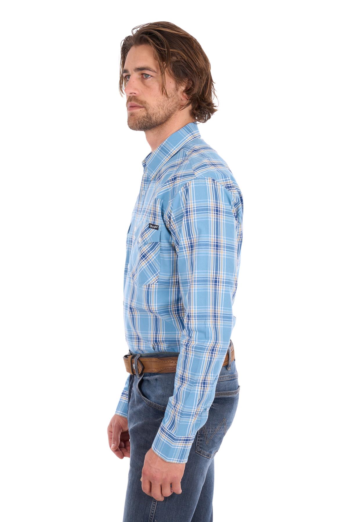 Men’s Zak Check Western Button Down Long Sleeve Shirt