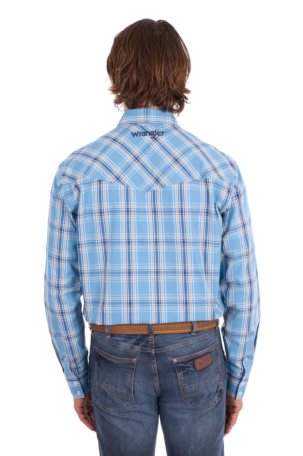 Men’s Zak Check Western Button Down Long Sleeve Shirt
