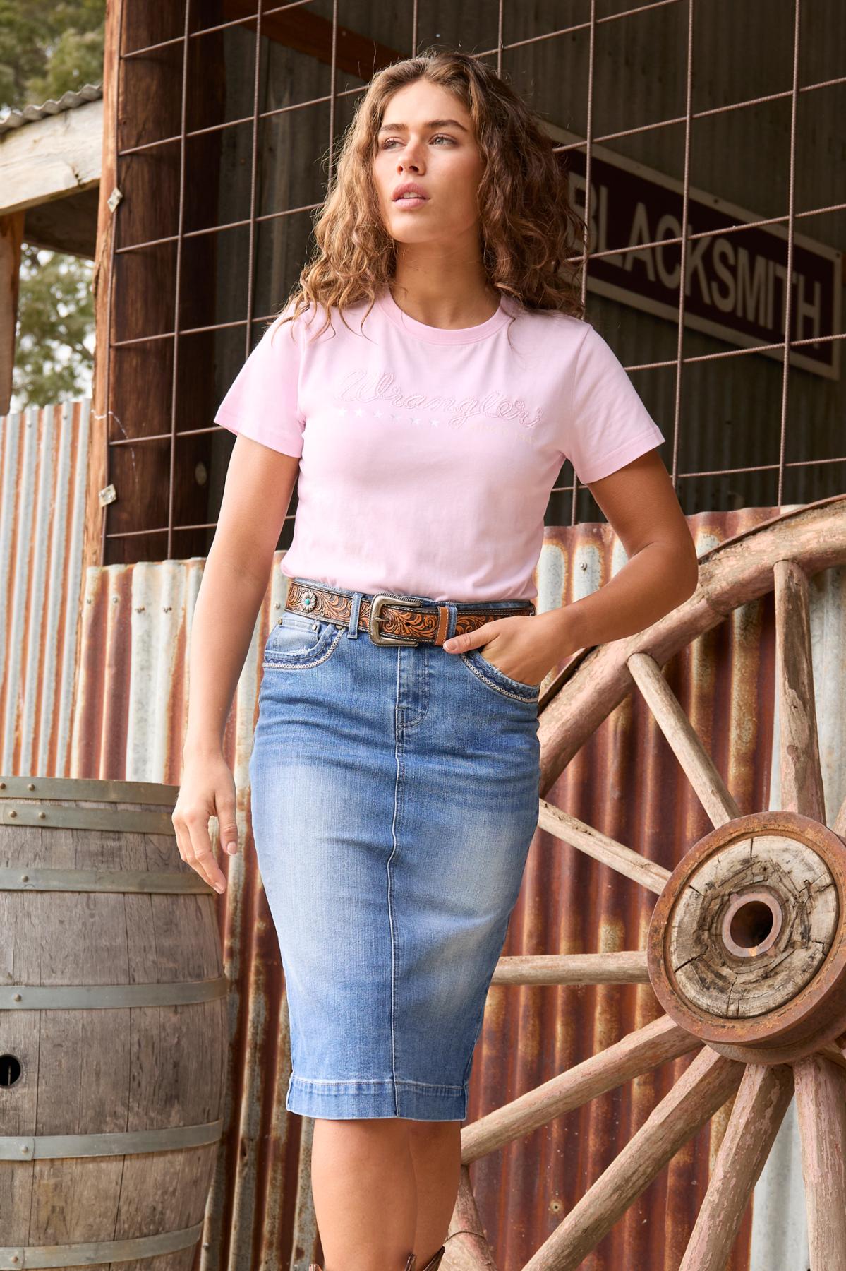 Women’s Emmie Denim Midi Skirt