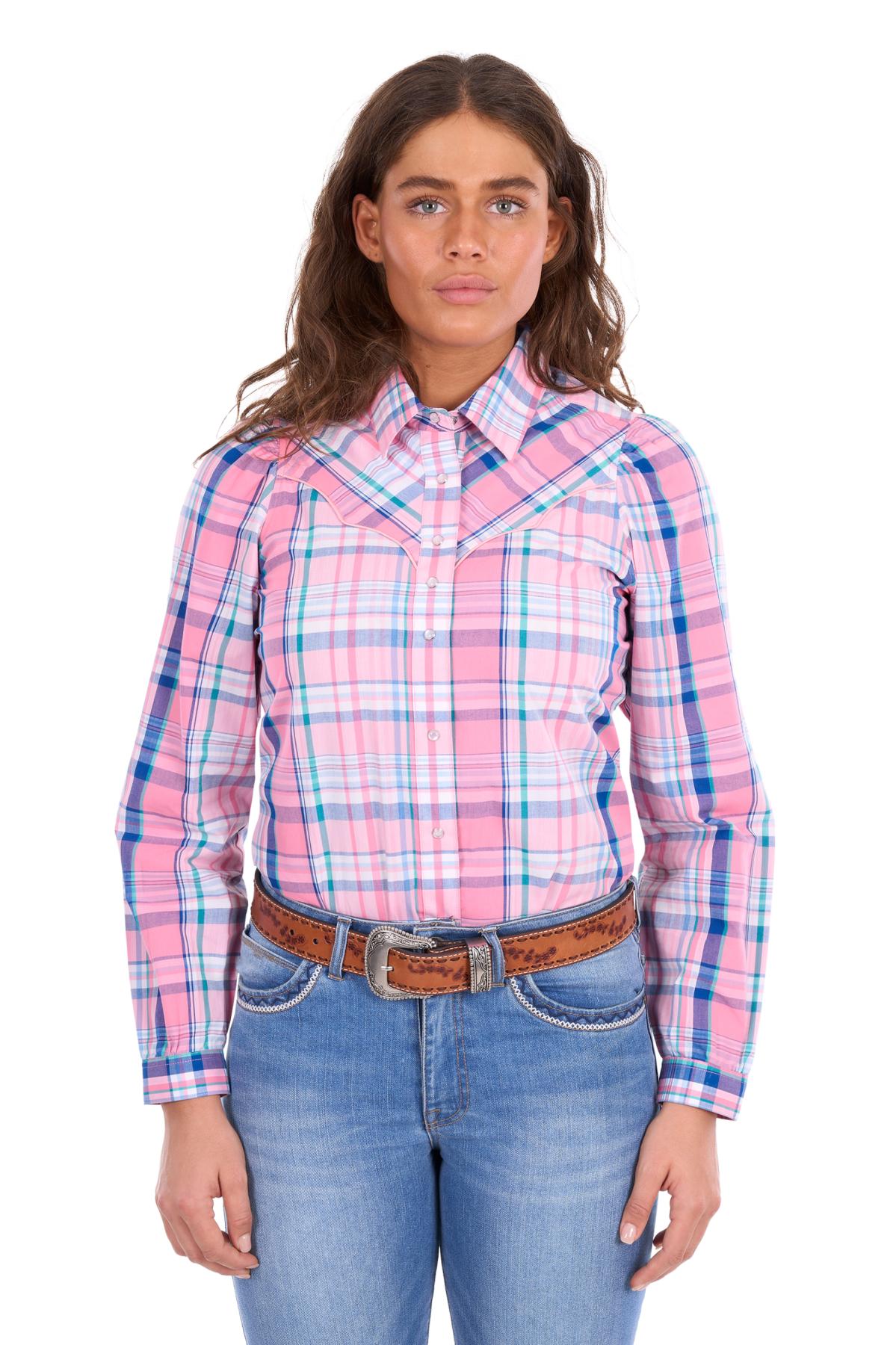 Women’s Kiara Check Western Long Sleeve Shirt
