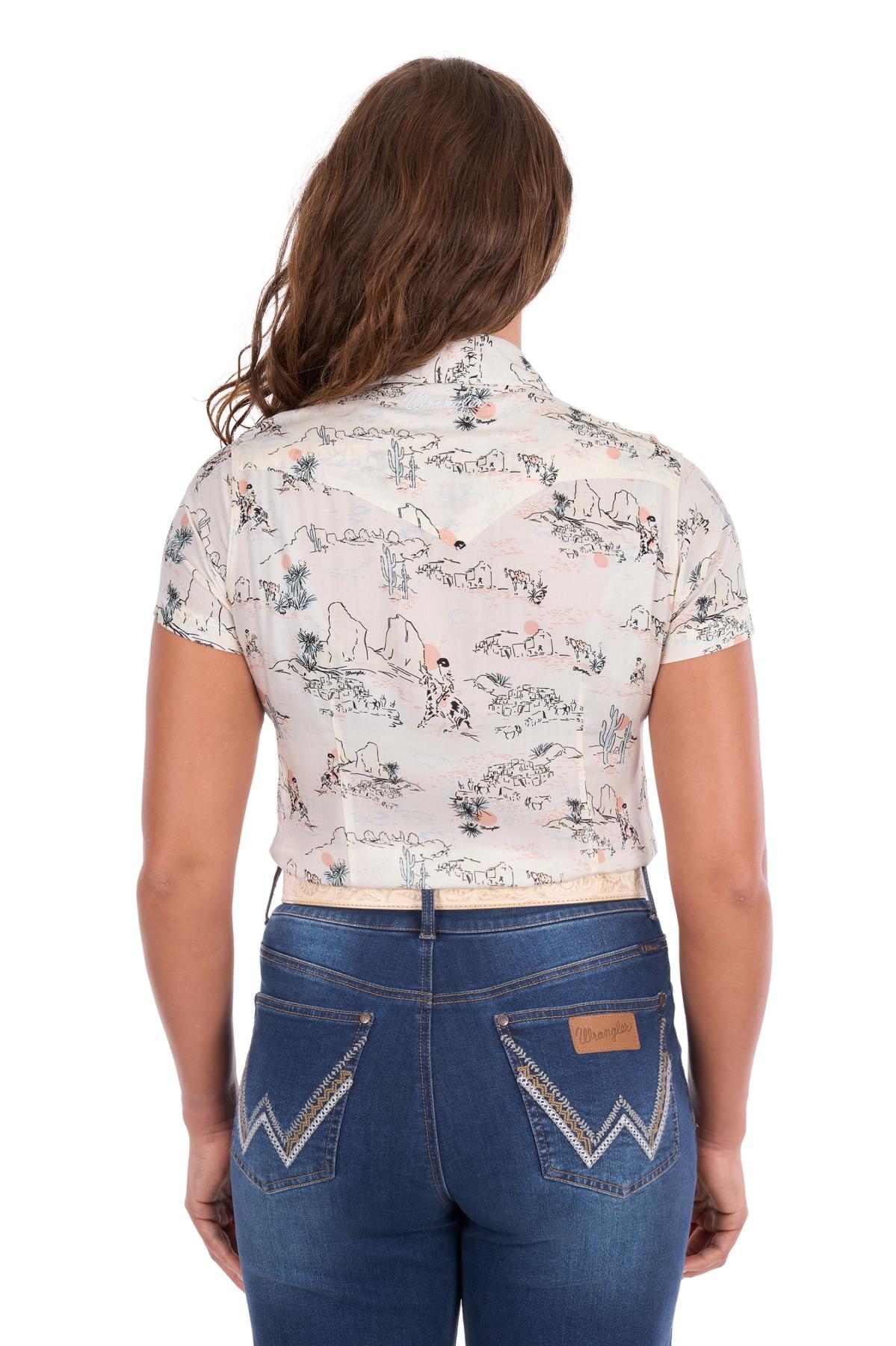 Women’s Heidi Print Western Short Sleeve Shirt