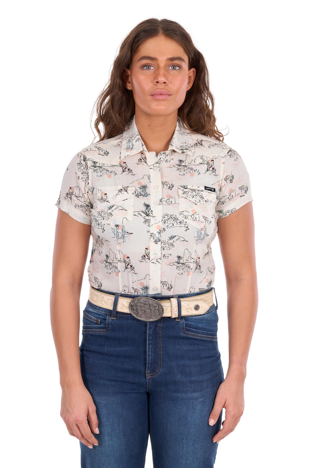 Women’s Heidi Print Western Short Sleeve Shirt