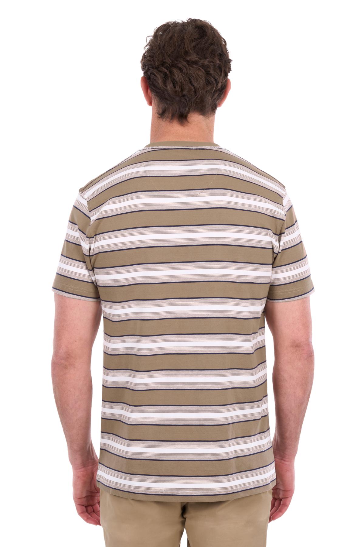 Men’s Nick Stripe 1 Pocket Short Sleeve Tee