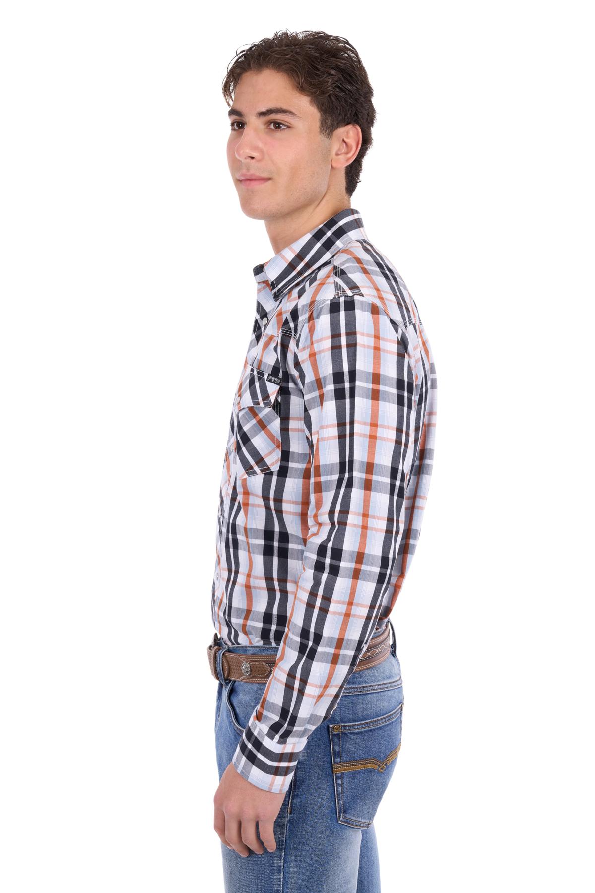 Men’s Terry Check Western Long Sleeve Shirt